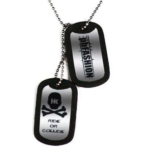 HK Army Dog Tags - Military ID Necklace for Men & Women - Durable Stainless Steel Grey Dog Tags - Perfect for Military, Sports, Outdoor & Fashion Accessories