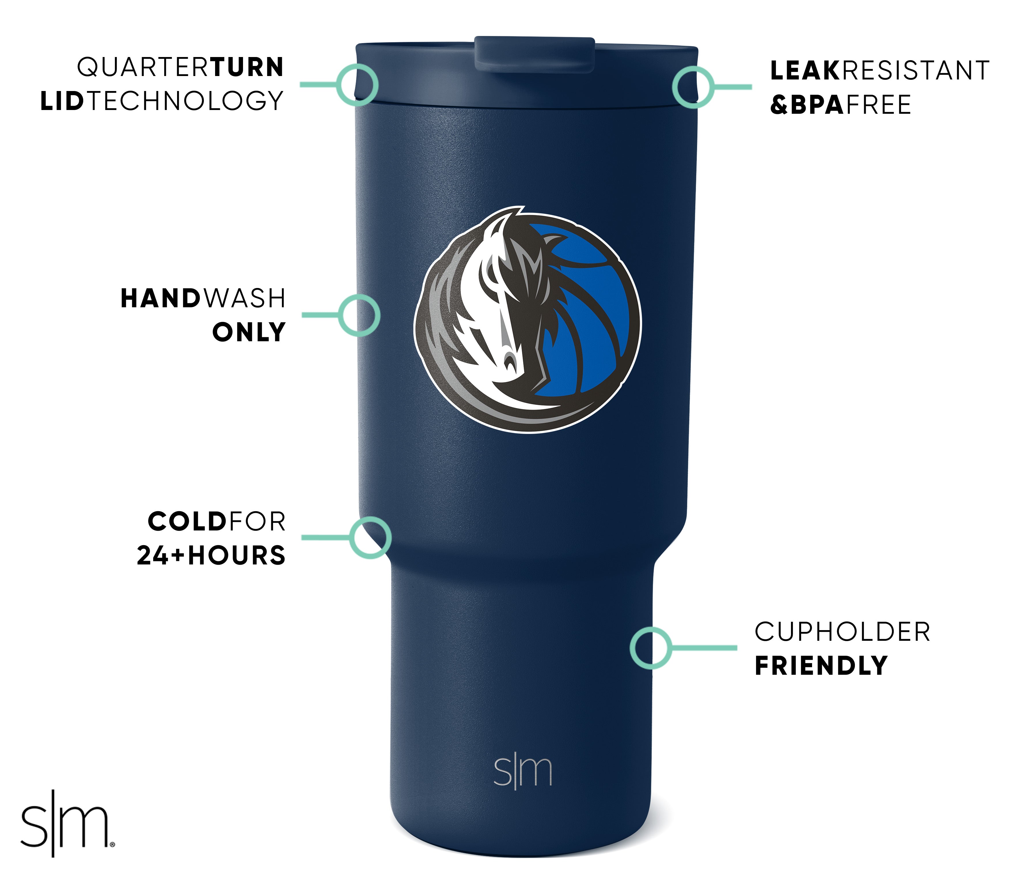NBA Trek Tumbler with Flip Lid - 20oz Insulated Stainless Steel Water Bottle for Basketball Fans - Perfect for Gym, Workouts & Outdoor Adventures
