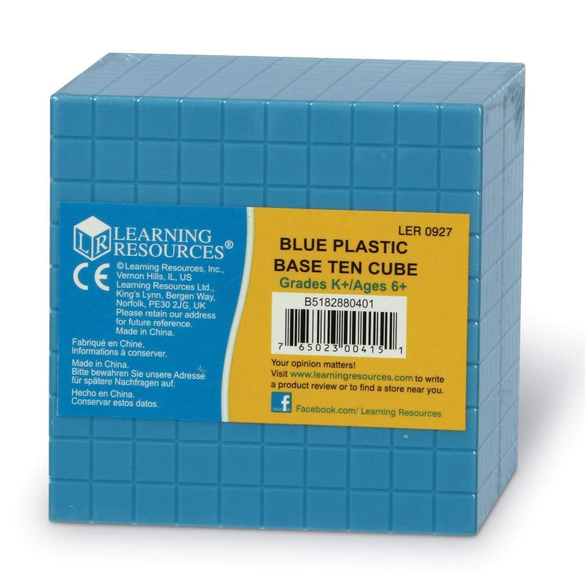 Plastic Base Ten Cube for Math Learning - Counting Blocks for Kids, Classroom & Homeschool Math Manipulatives - Perfect for Early Education & Hands-On Learning Activities