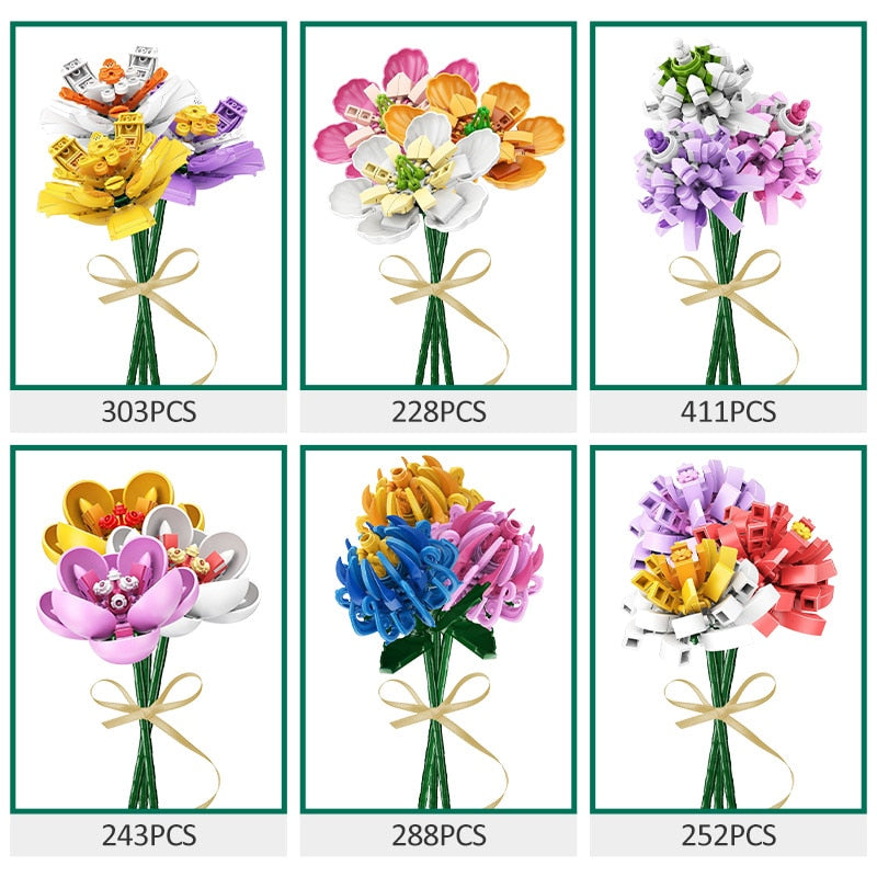 SEMBO Bouquet Colorful Artificial Flowers - Perfect for Home Decor, Wedding Centerpieces & Party Arrangements