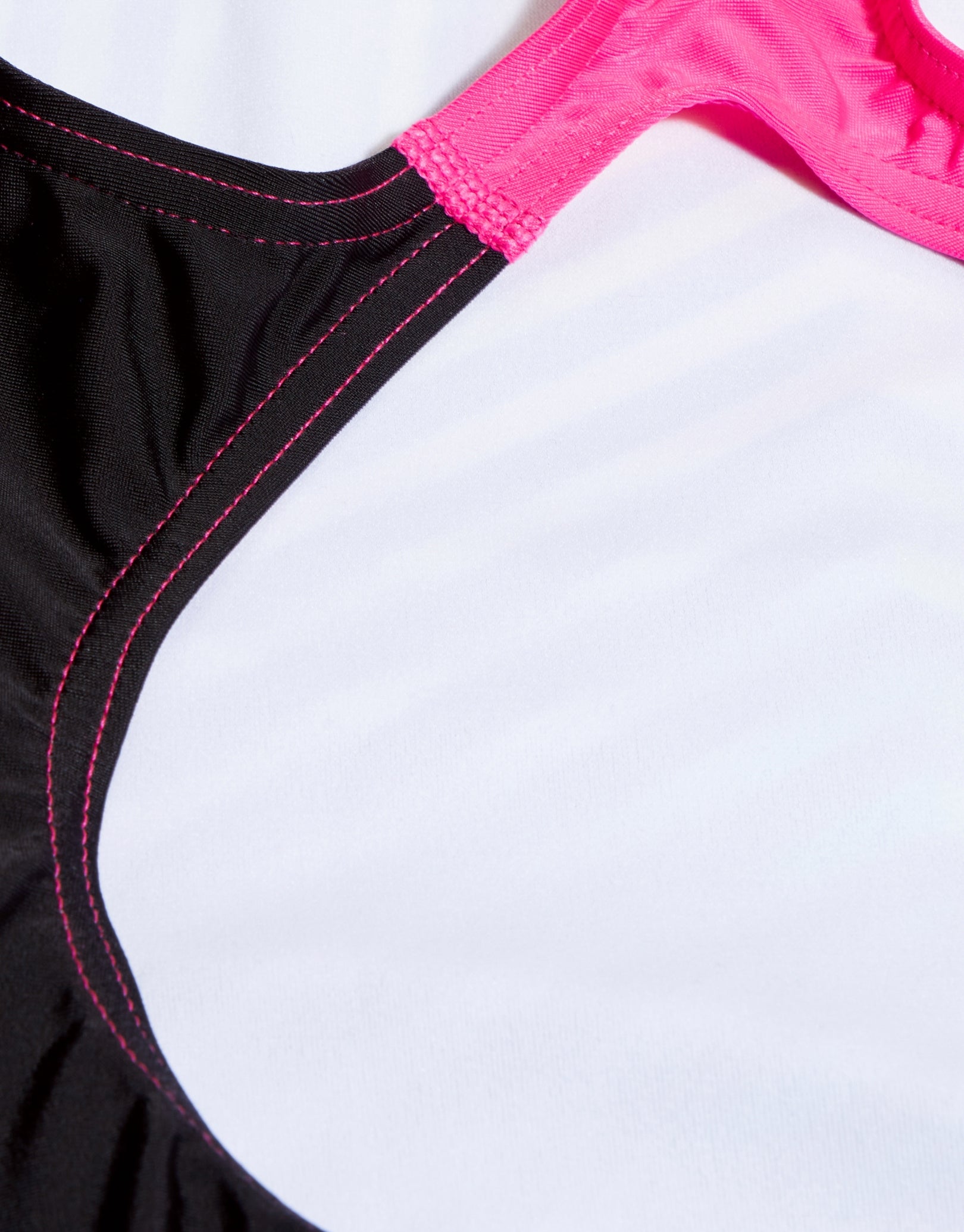 Girls Digital Print Splashback Swimsuit - Black & Pink Two-Tone Design for Beach, Pool & Summer Water Activities