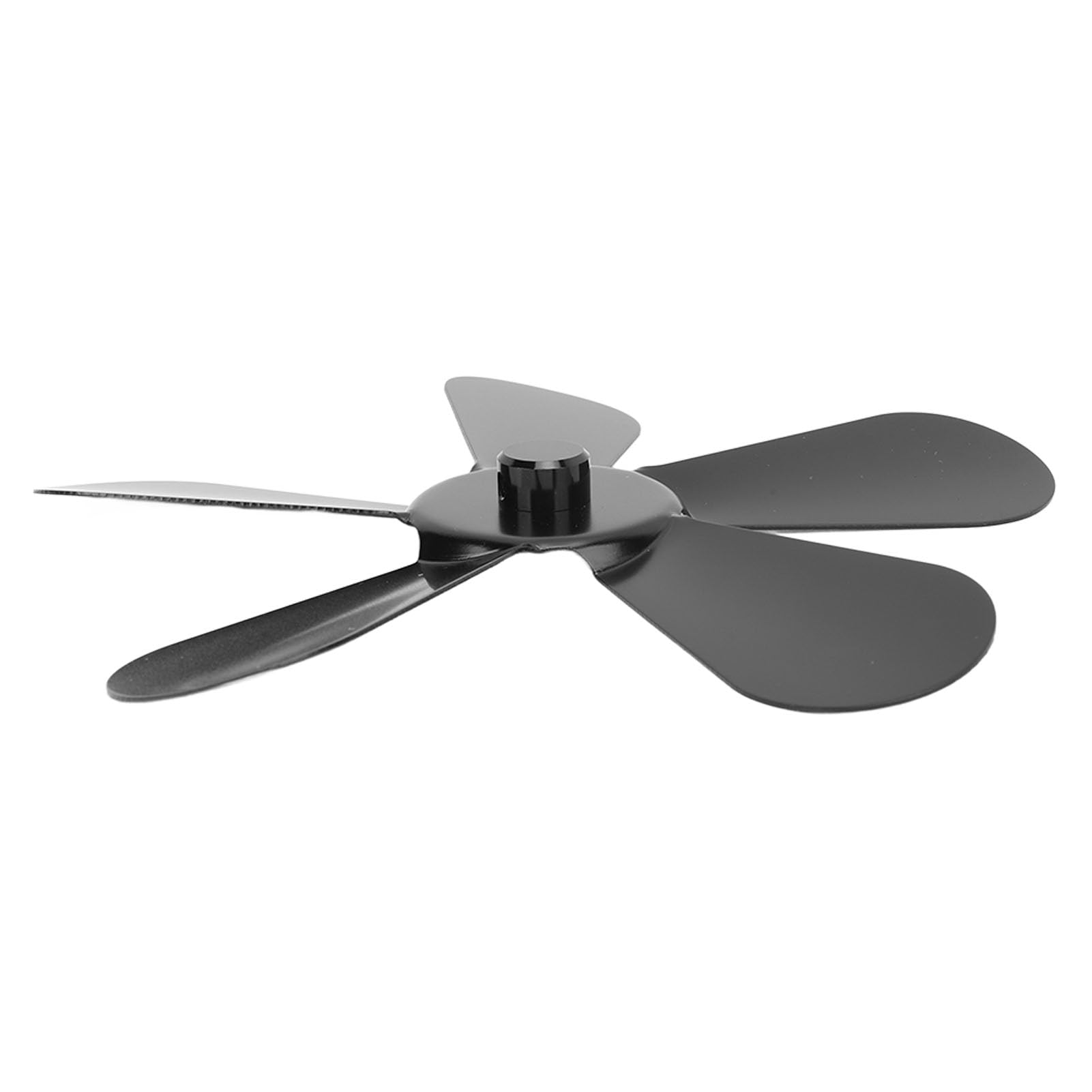 **5-Blade Aluminum Alloy Heat Powered Stove Fan – Black Fireplace Accessory for Efficient Heat Distribution in Living Rooms & Cabins**