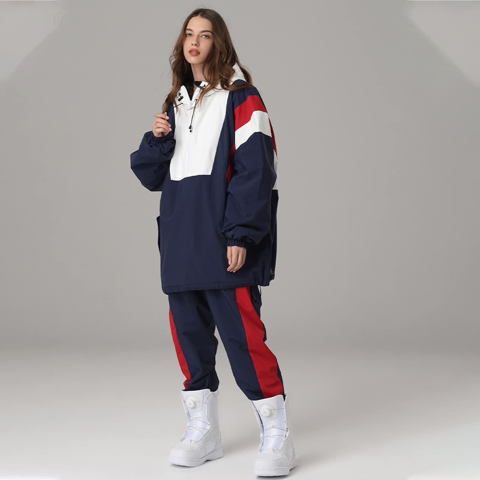 Women's Waterproof Ski Suit Set - Insulated Snowboarding Jacket & Pants with Hood for Warmth | Windproof Winter Sports Gear for Skiing, Snowboarding & Outdoor Adventures