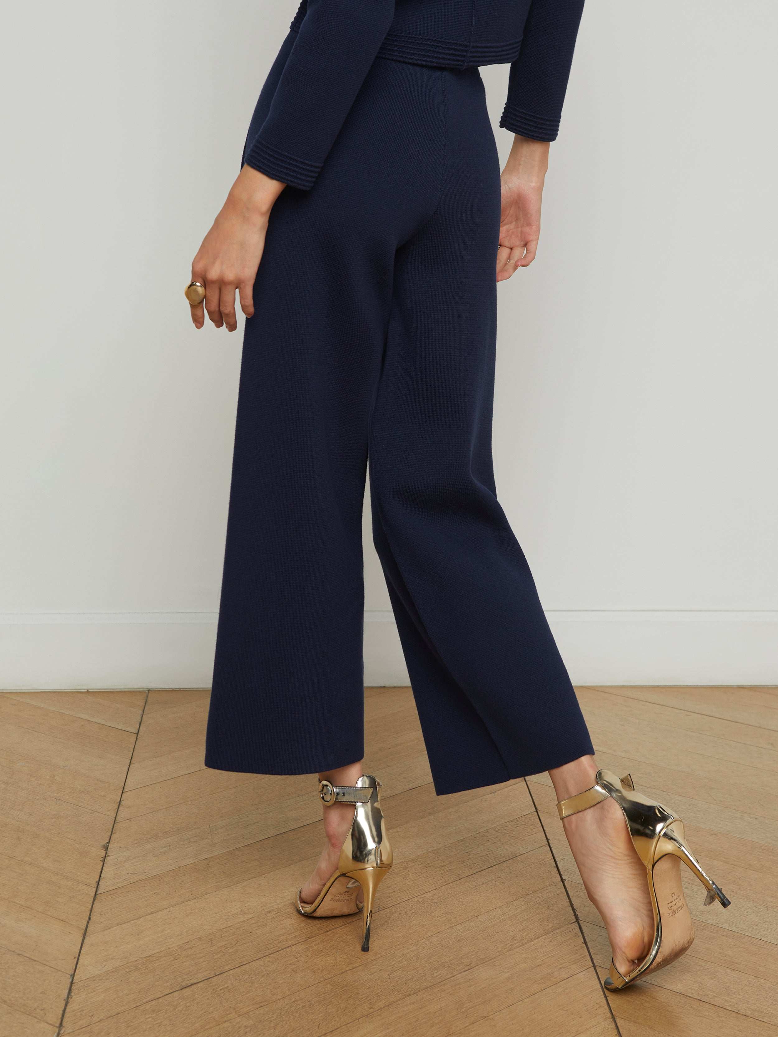 Madrid Wide Leg Knit Pants for Women - Comfortable Stretchy High Waisted Lounge Pants - Perfect for Yoga, Travel and Casual Wear