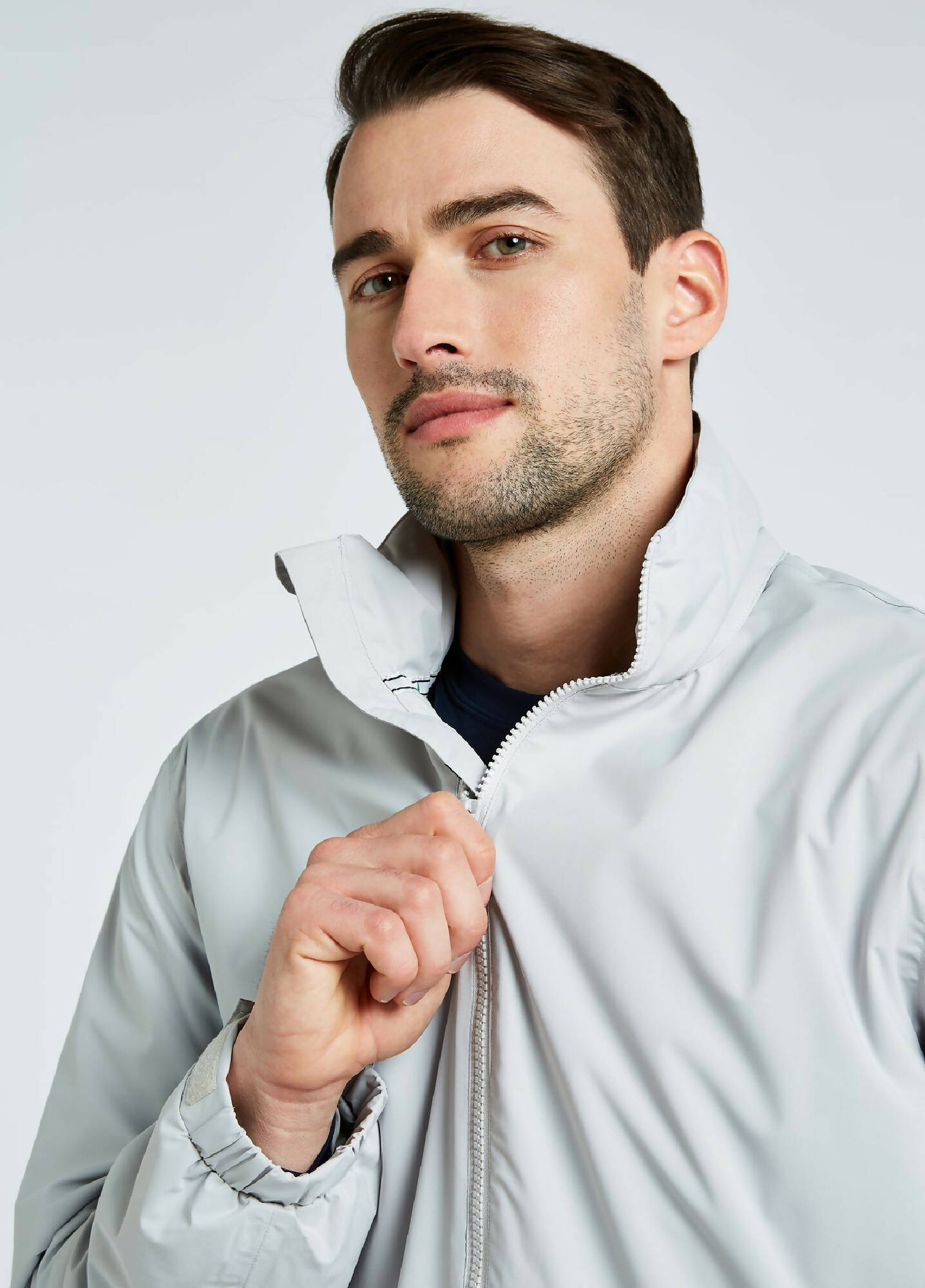 DUBARRY Croatia Waterproof Crew Jacket for Men & Women - Lightweight Windproof Raincoat with Hood - PLATINUM Color - Perfect for Hiking, Camping & Outdoor Adventures (Online Exclusive)