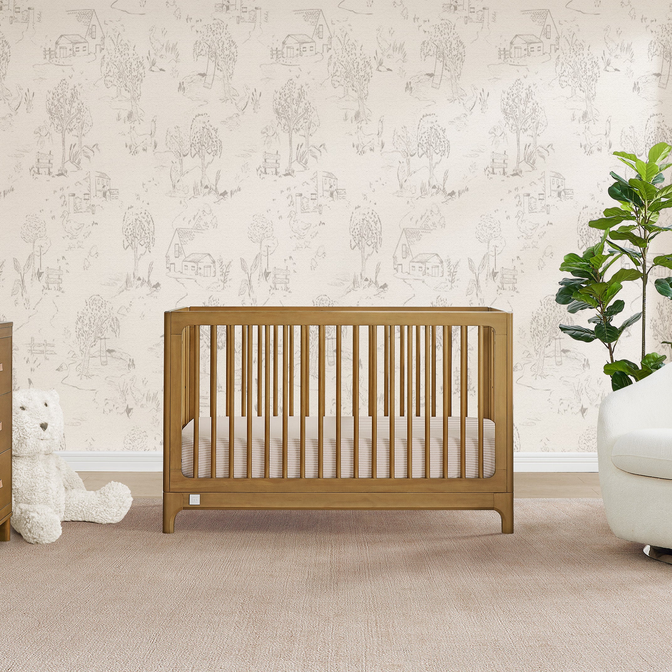 BabyGap Wren 4-in-1 Convertible Crib - Nursery Furniture for Newborn to Toddler | Safe & Stylish Baby Bed for Nursery, Bedroom & Daycare