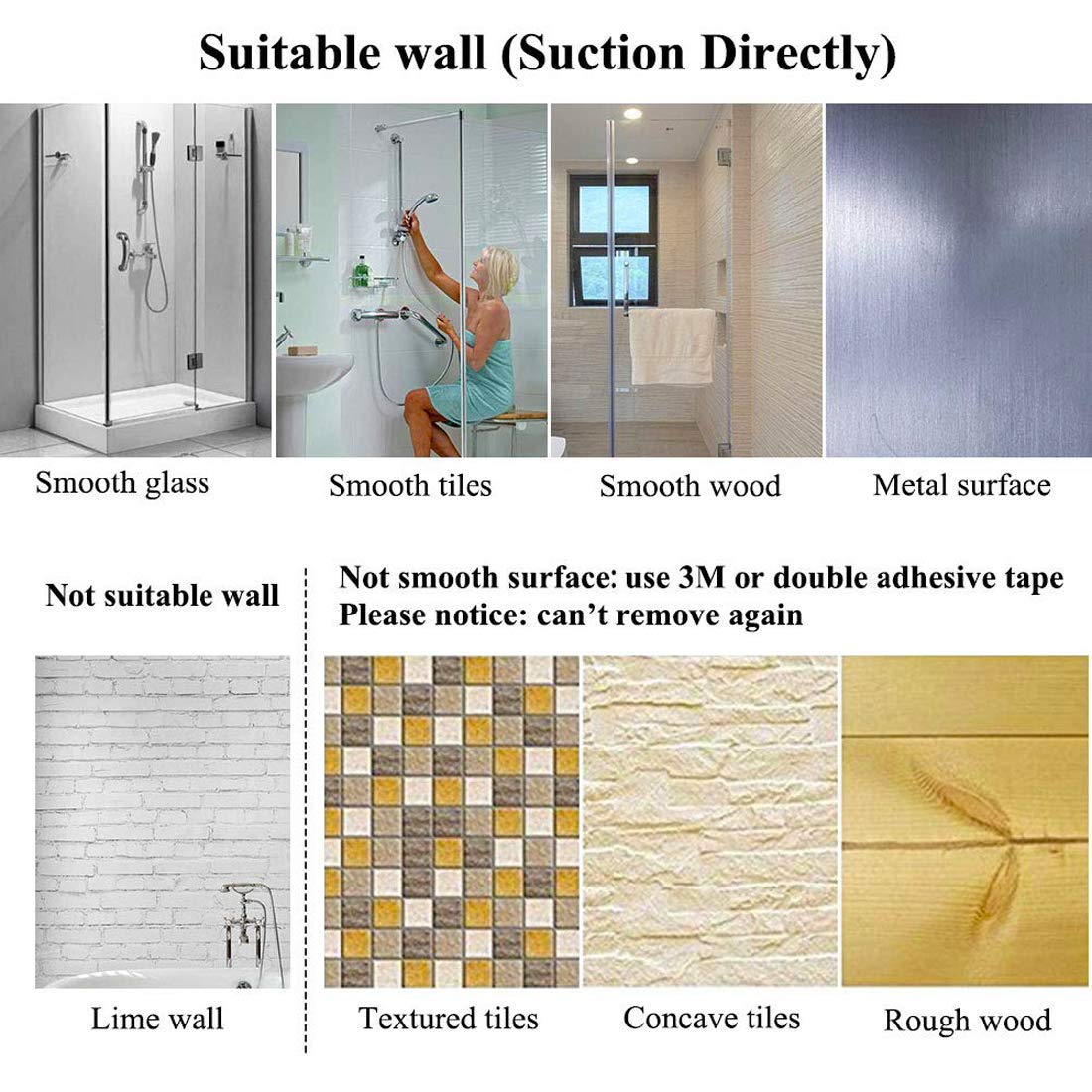 JiePai 16 Inch Removable Vacuum Suction Towel Bar Holder - Strong Bathroom & Kitchen Suction Cup Towel Rack for Showers, Sinks, Tiles - Perfect for Small Spaces & RVs