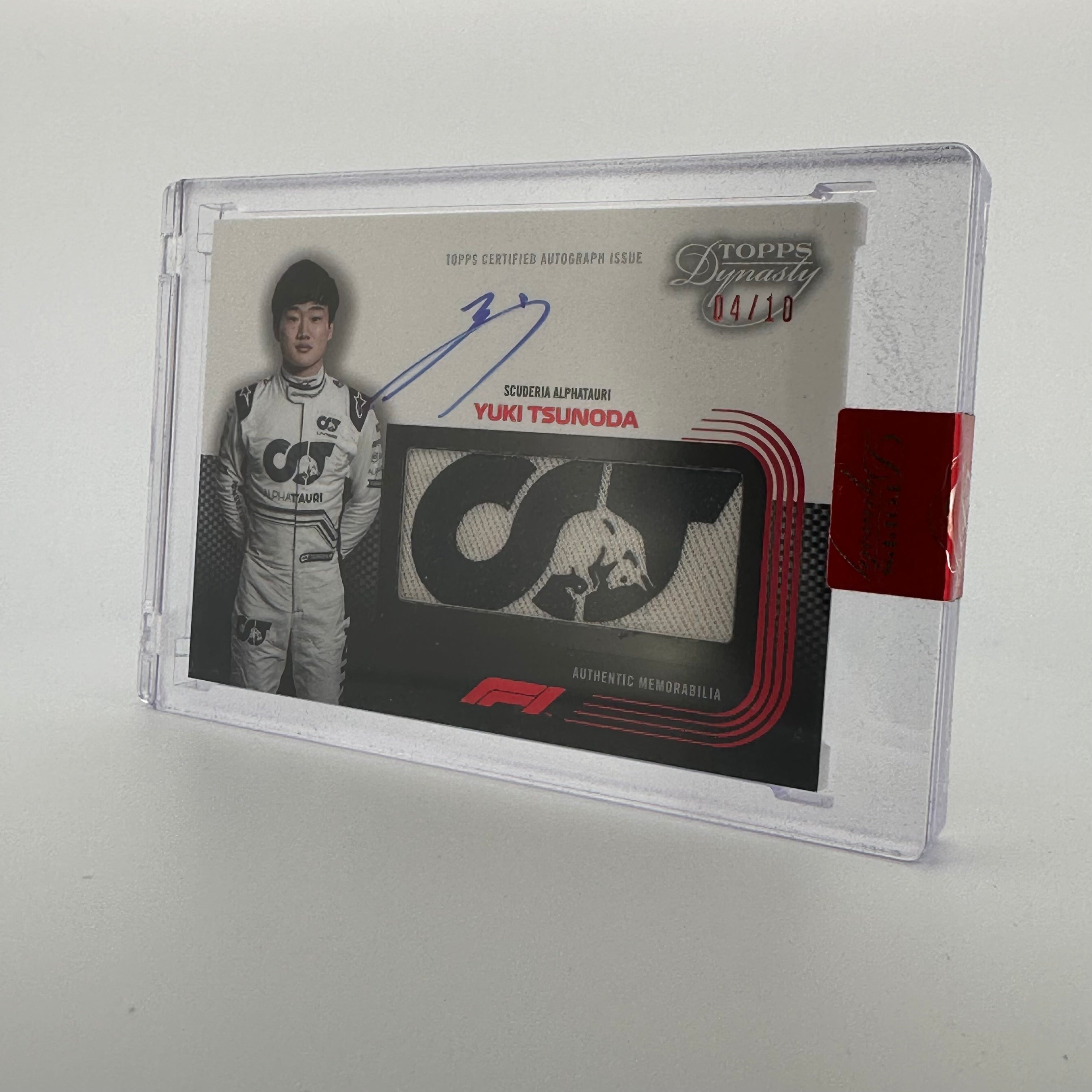 2022 Topps Dynasty F1 Yuki Tsunoda #DAF YT Auto Racing Glove Relic Card - Collectible Memorabilia for Formula 1 Fans & Sports Card Enthusiasts - Perfect for Display, Trading, and Gifting