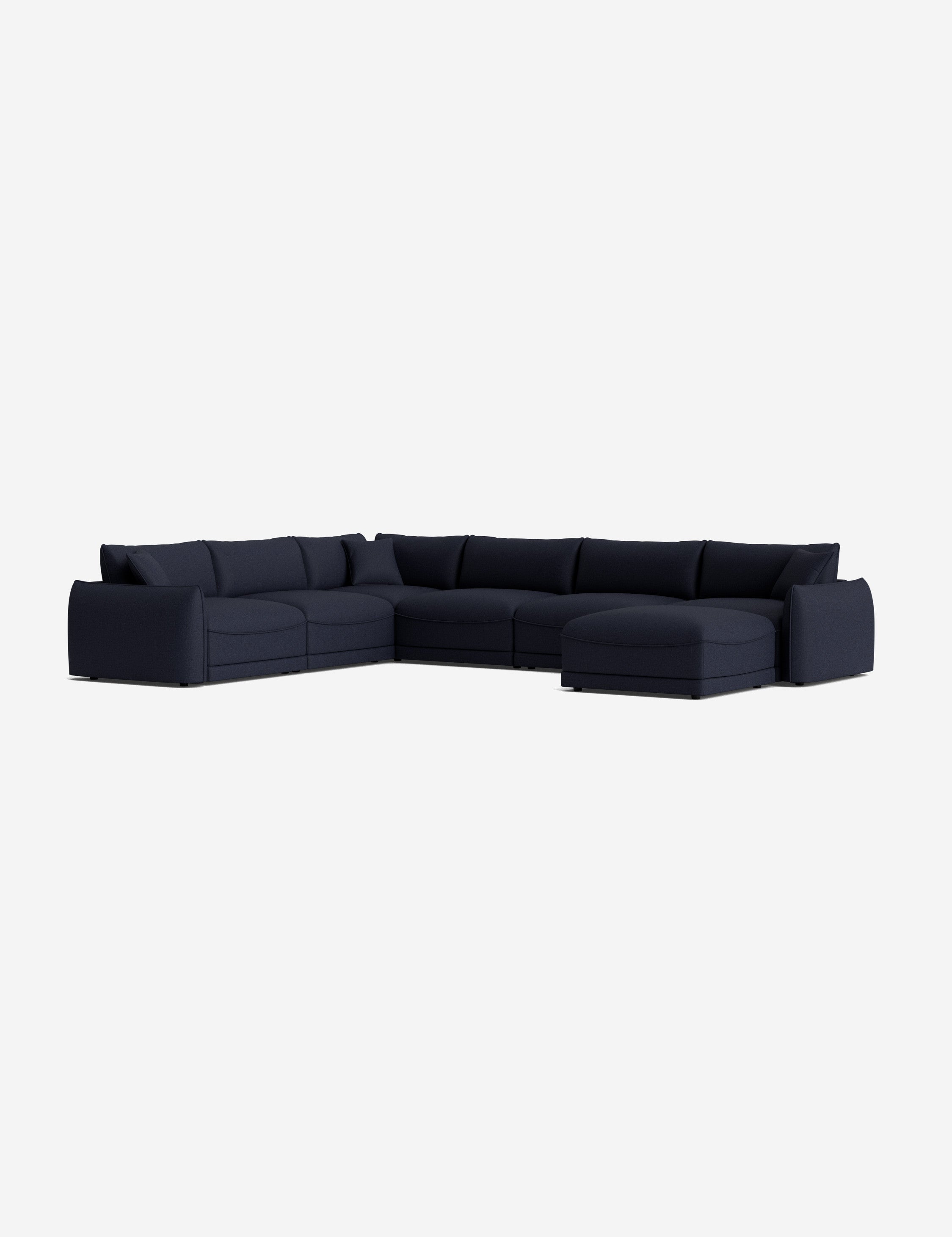 Balmer Modular Corner Sectional Sofa with Ottoman - Modern L-Shaped Living Room Furniture for Small Spaces | Perfect for Apartments, Condos & Family Gatherings