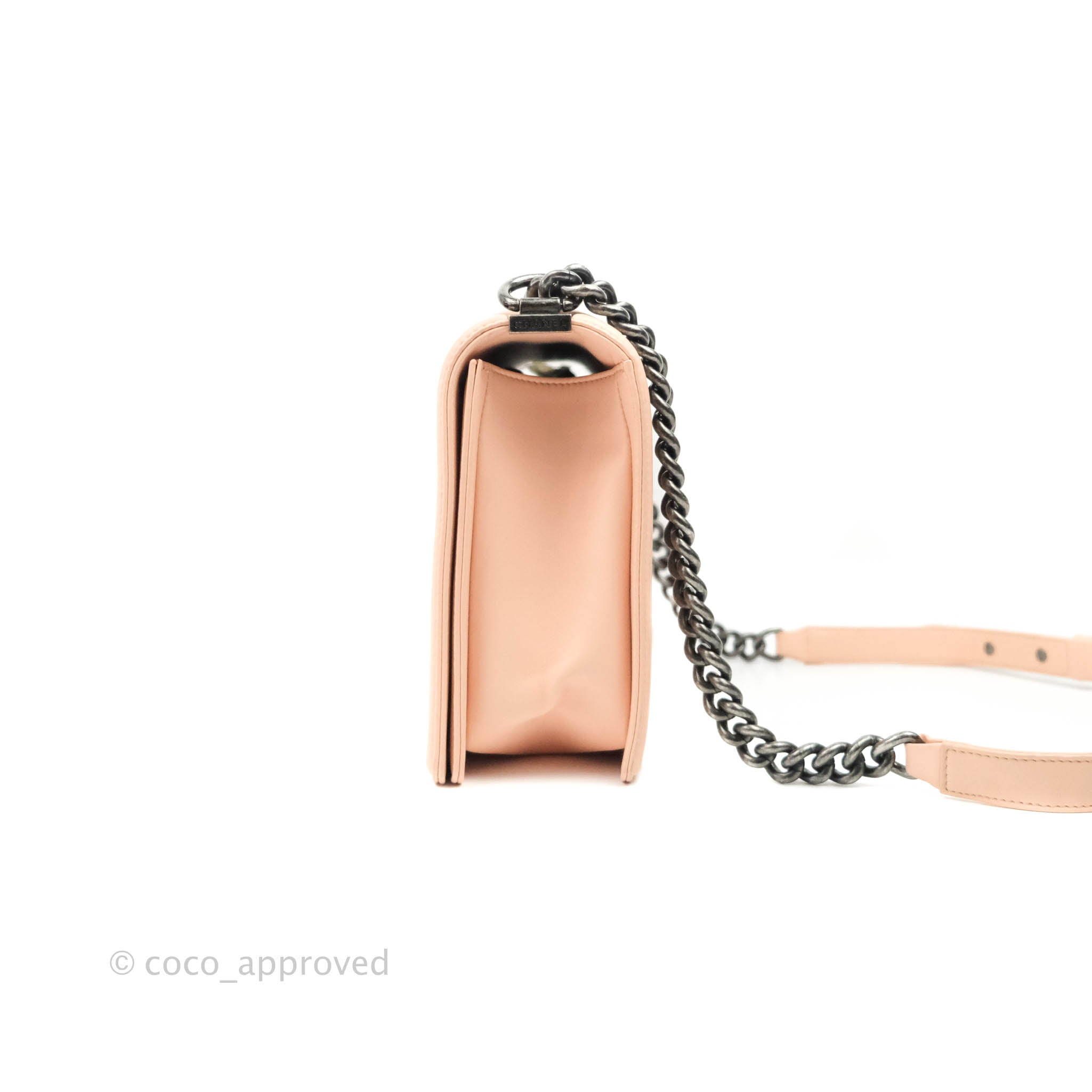 Chanel Boy New Medium Quilted Pink Calfskin Bag with Ruthenium Hardware - Luxury Crossbody Purse for Women, Perfect for Date Night & Special Occasions