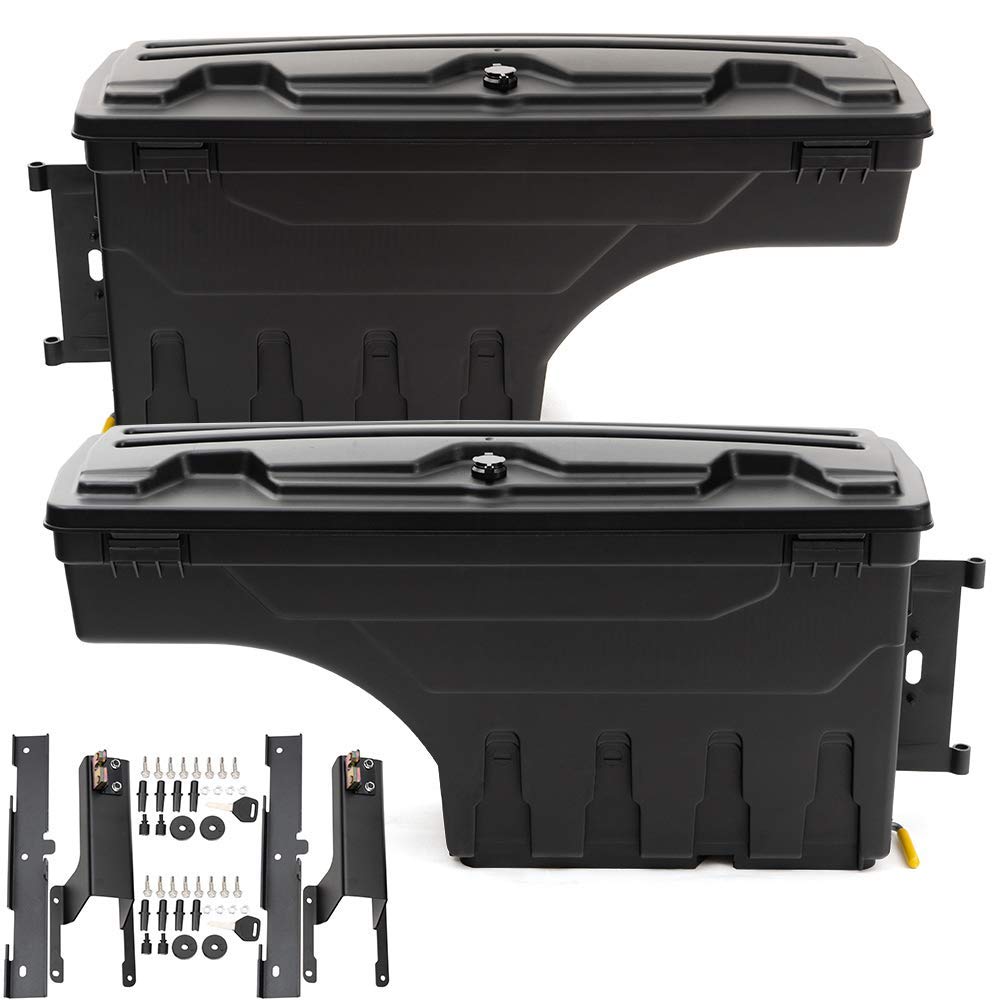 Lockable Truck Bed Tool Box for Ford F250 F350 Super Duty 2017-2023 - Driver & Passenger Side Storage Drawer Set | Secure Gear Storage for Work, Camping & Road Trips