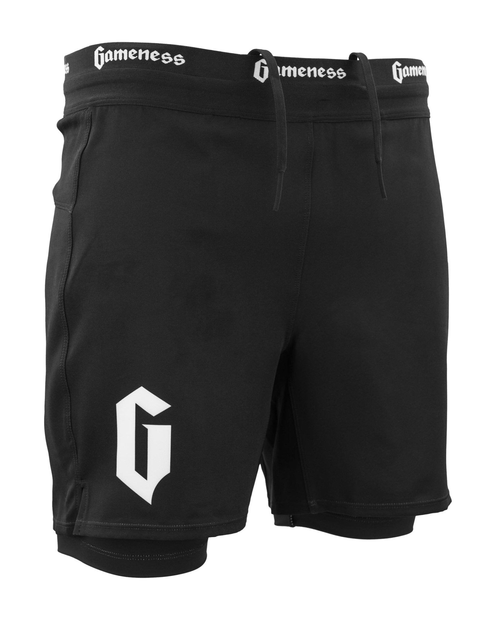 Gameness Men's Pulse Lined Pro Grappling Shorts - MMA BJJ Training & Competition Fight Shorts for Grapplers