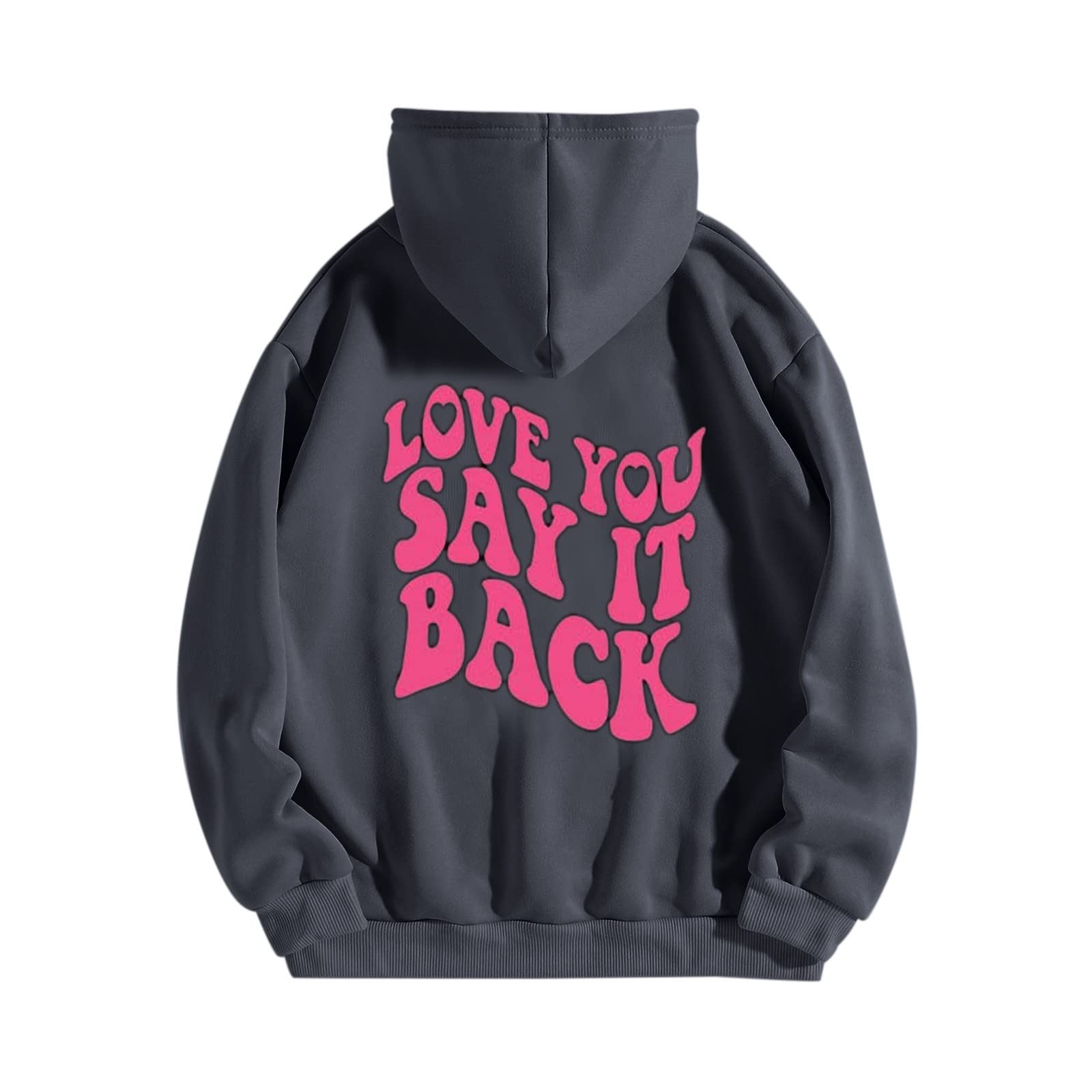 Trendy Women's Letter Graphic Print Hoodie - Long Sleeve Drawstring Pullover Sweatshirt for Casual Wear, Street Style & Loungewear