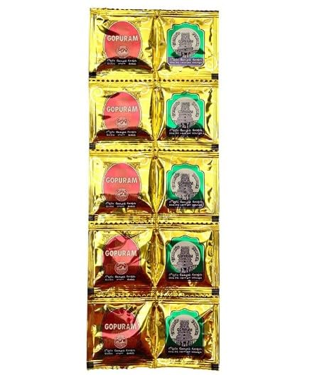 Premium Kumkum and Turmeric Powder Gift Combo Pack (30pc Kumkum + 30pc Turmeric) - 60 Pcs Total - Perfect for Pooja, Weddings & Indian Rituals
