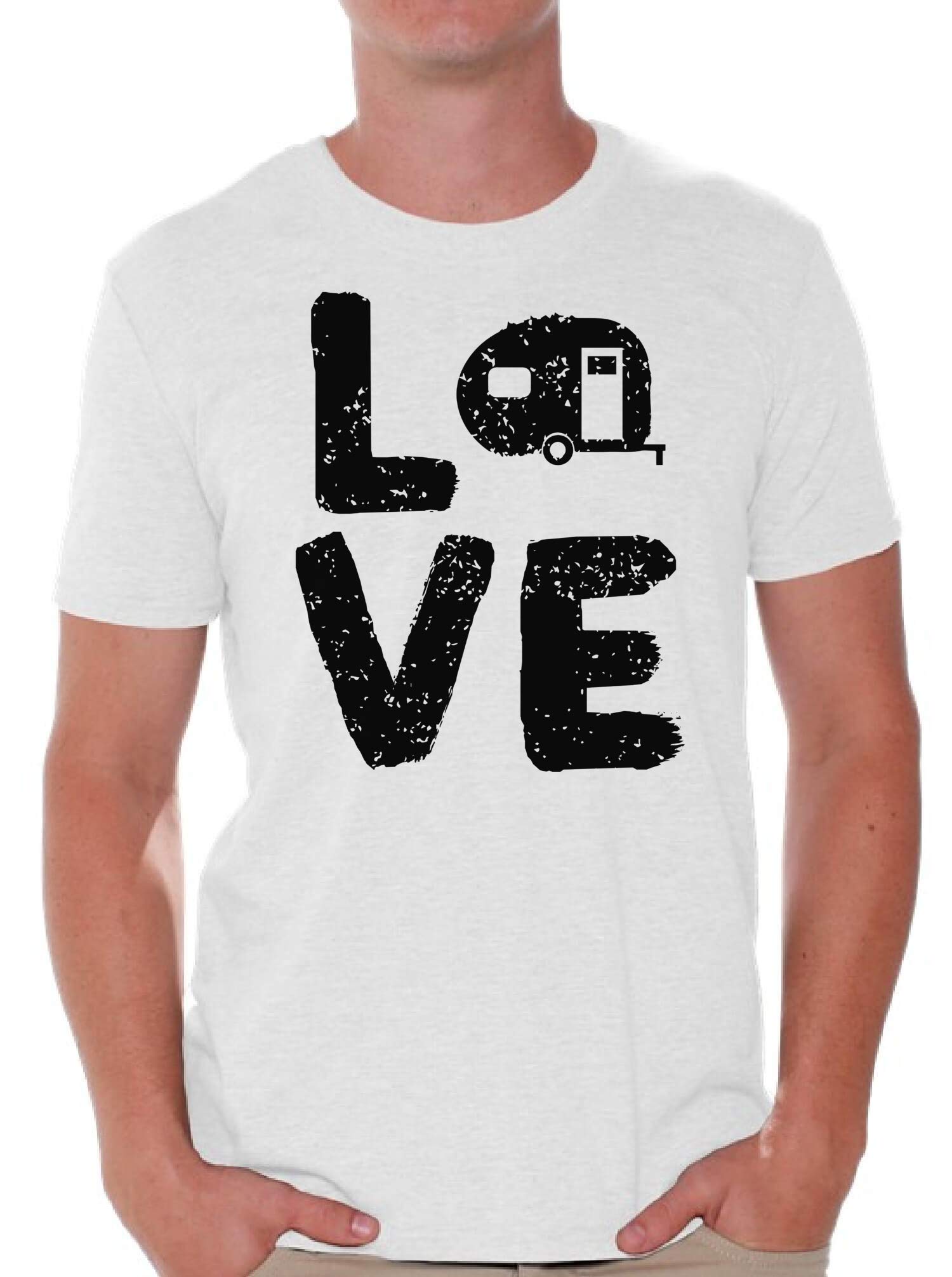 Love Camping Men's T-Shirt - Funny Camping Shirt for Him | Comfortable & Breathable Cotton Tee - Perfect for Outdoor Adventures, Hiking & Camping Trips