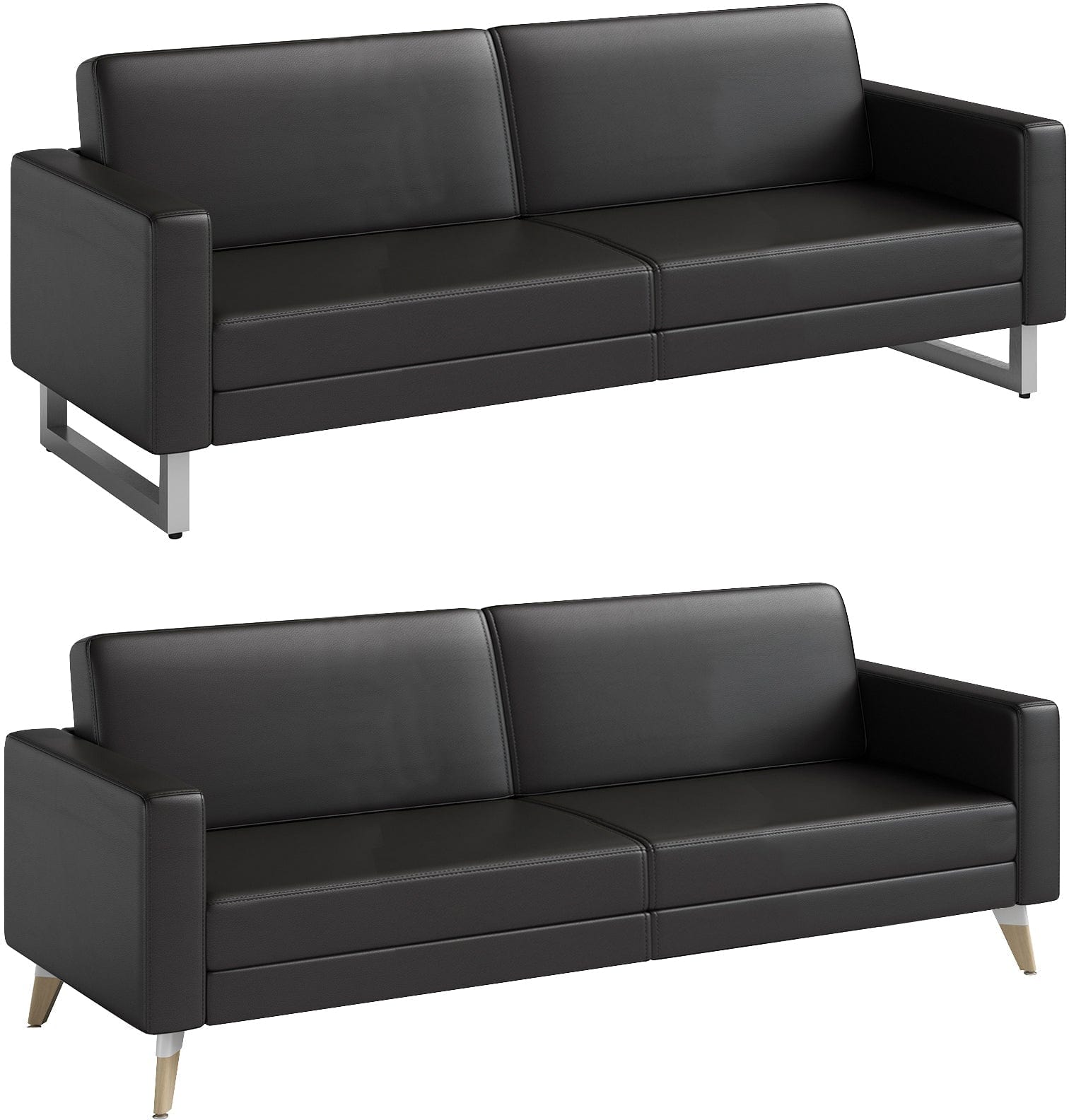 Safco 1730 Lounge Sofa - Modern Office & Home Furniture, Legs Not Included - Perfect for Living Room, Waiting Area & Reception Spaces