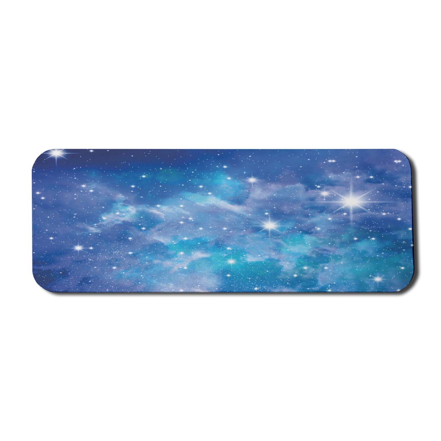 Ambesonne Space-Themed Computer Mouse Pad - Vibrant Star Clusters & Constellation Design, Non-Slip Rubber Base, Extra Large 31