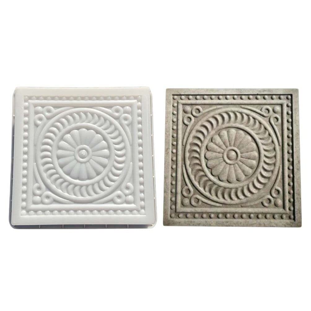 32x32x6cm Hemoton Concrete Pavement Mold - DIY Patio, Walkway & Driveway Stepping Stone Maker for Garden Path & Outdoor Landscaping Projects