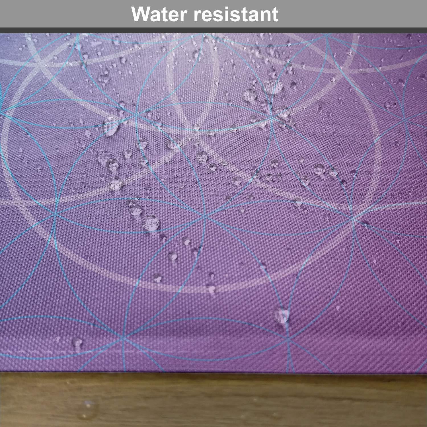 Ambesonne Geometry Place Mats Set of 4 - Round 2D Space Axis Historical Art Design, Washable Fabric Table Mats for Dining Room & Kitchen Decor in Blue & Purple - Perfect for Dinner Parties, Holiday Meals & Everyday Use