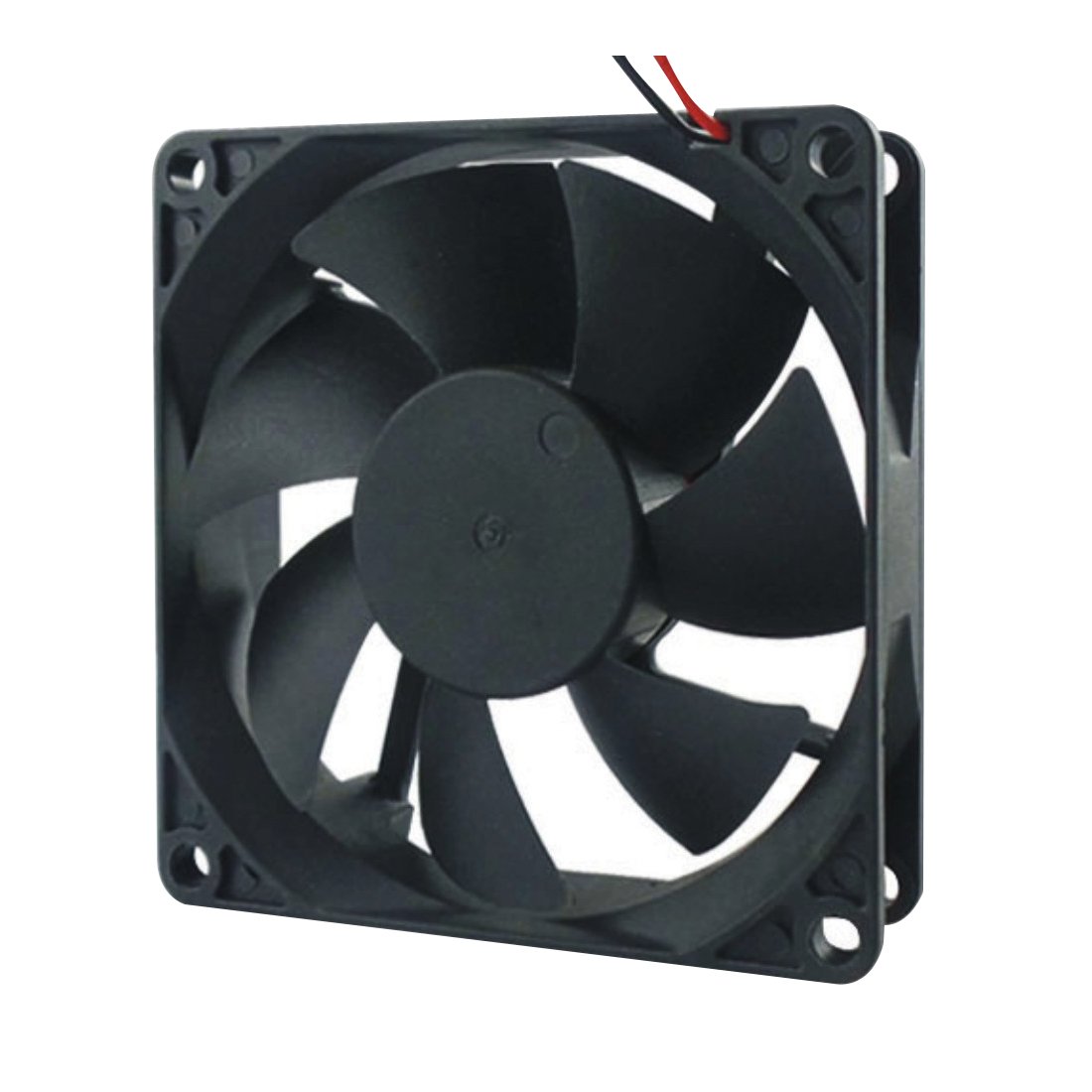 Copapa XLV0024 Set of 2 80mm Computer Case Fans - High Air Flow Fluid Dynamic Bearing Cooling Fan 80x80x20mm (Black) - Perfect for PC Gaming Rigs, Workstations & Server Cooling Systems