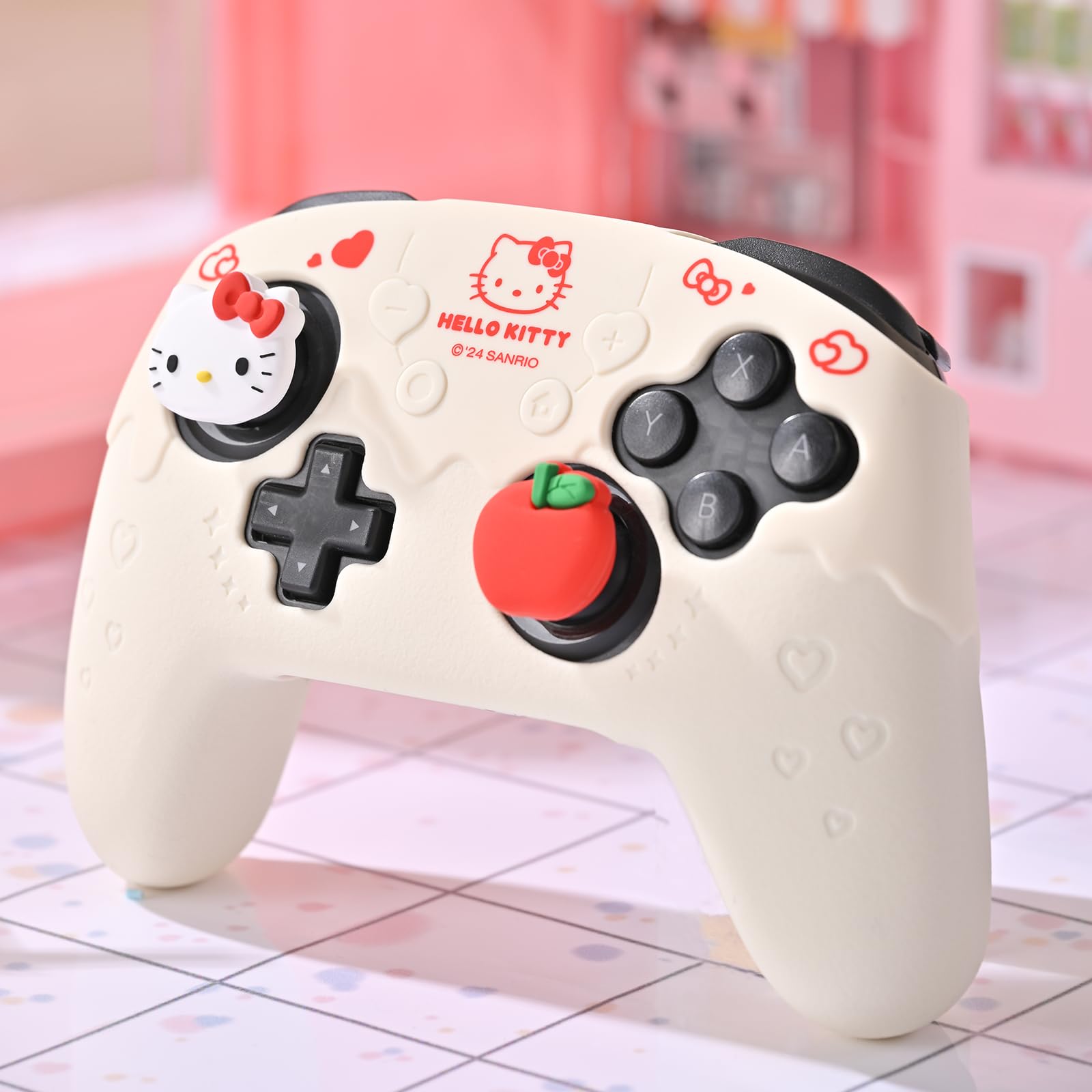 Premium Soft Silicone Cover Case for Nintendo Switch Pro Controller - Anti-Slip Grip Protector with 2 Thumb Grips & 2 Decorative Stickers - Perfect for Gaming, Travel Protection & Enhanced Comfort