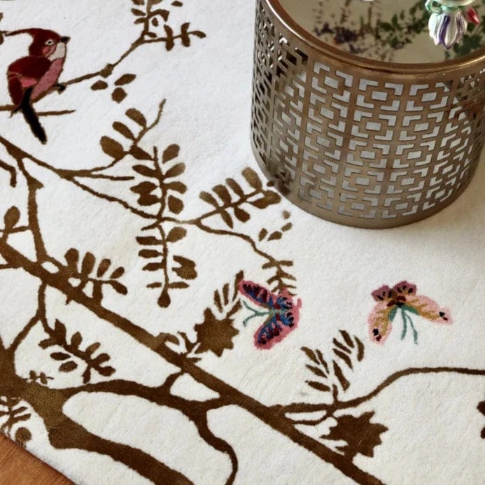 Jardin de Orient Ecru Hand Tufted Wool Rug - Premium Bohemian Style Area Rug for Living Room, Bedroom & Home Decor - Pre Order Now