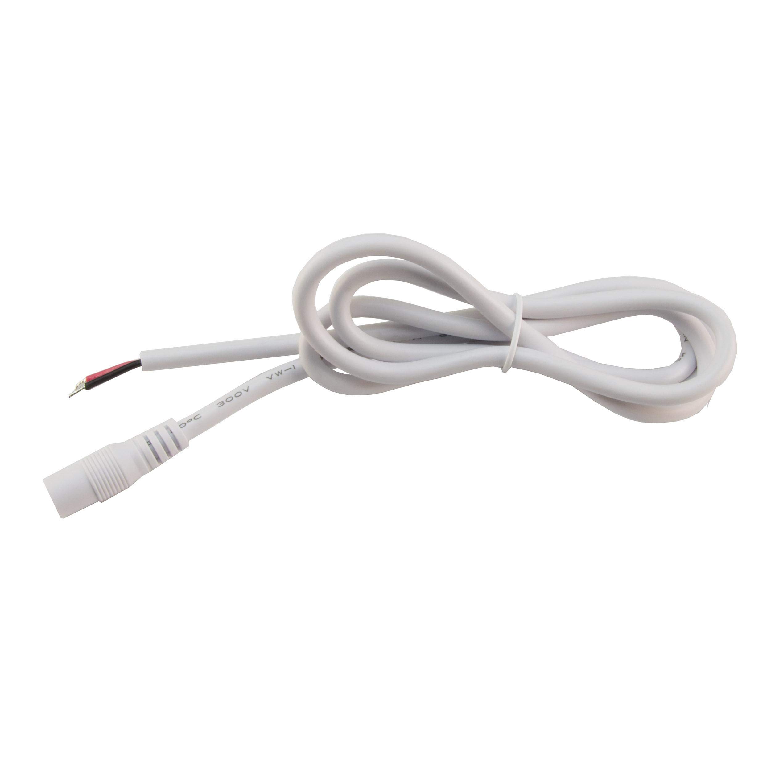 High-Quality Diode LED Adapter Splice Cable - Female Connector, White PVC (2464), 42 Inch - Perfect for Automotive Lighting, DIY Electronics & Home Decoration Projects