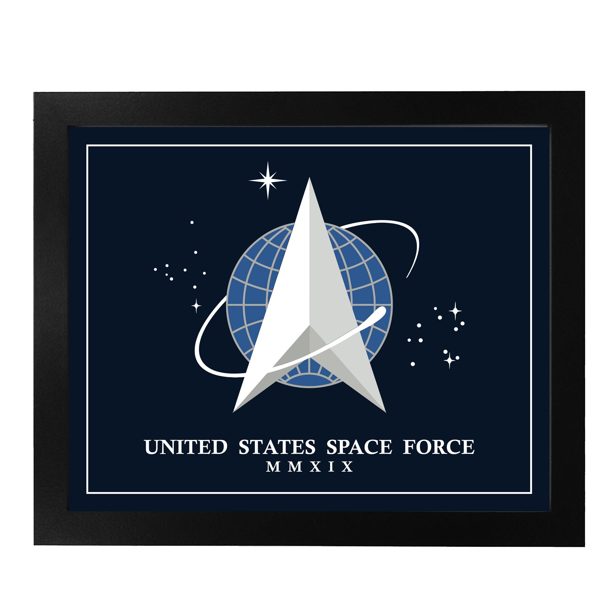 United States Space Force Logo - Patriotic Military Wall Art, American Home Decor Poster, Unframed 14x11 for Bedroom, Living Room, School & Office