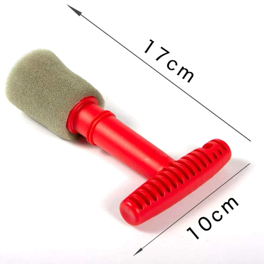 Premium Car Lug Nut & Wheel Cleaning Brush Kit - T-Shaped Handle Detailing Brush with 3 Extra Sponges for Deep Cleaning Tires, Wheels & Hard-to-Reach Areas - Perfect for Car Wash, Auto Detailing & DIY Cleaning