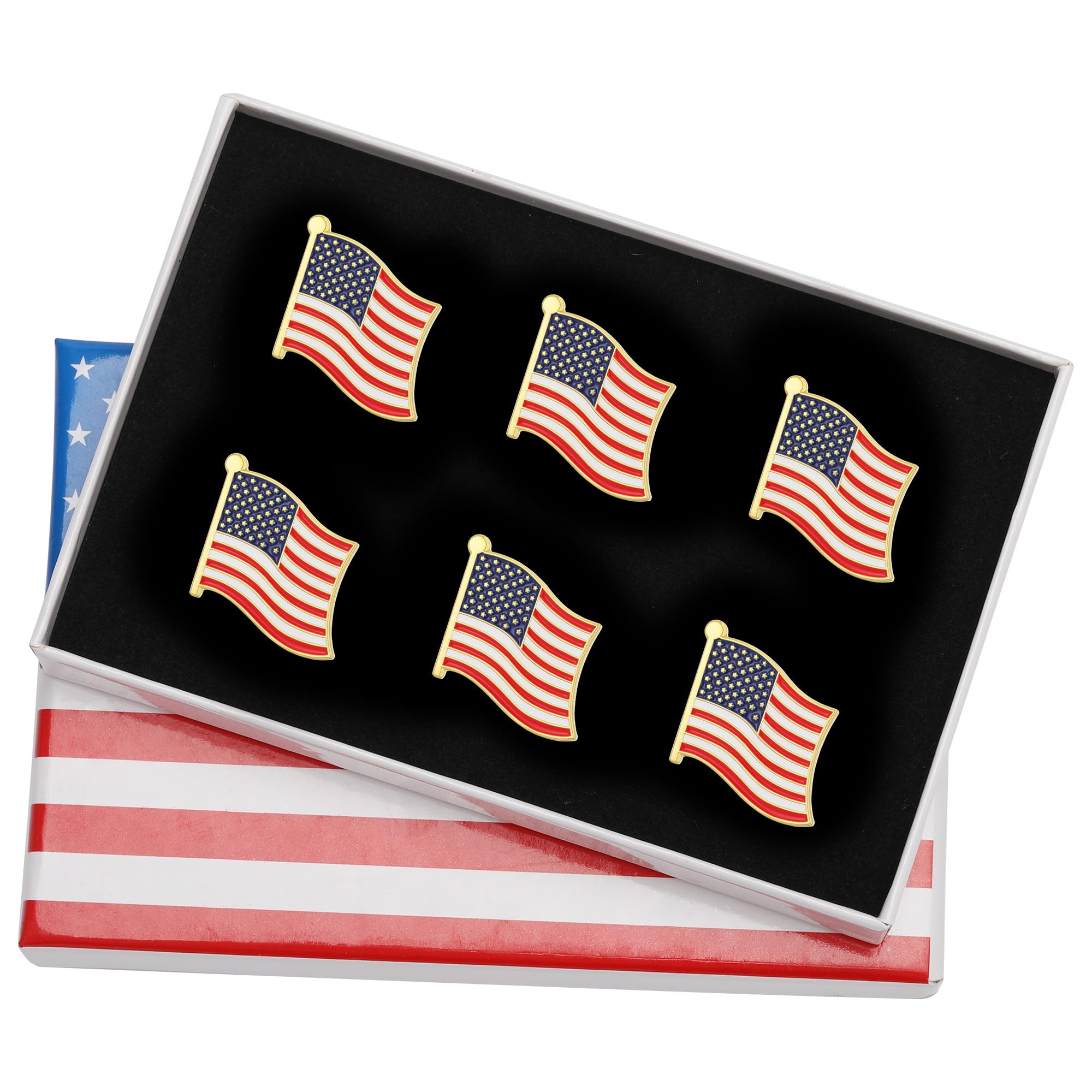TONOS Exquisite American Flag Lapel Pin - Patriotic Stars and Stripes USA Flag Pin for Suits, Jackets & Hats | Perfect for Veterans Day, Memorial Day & 4th of July Celebrations