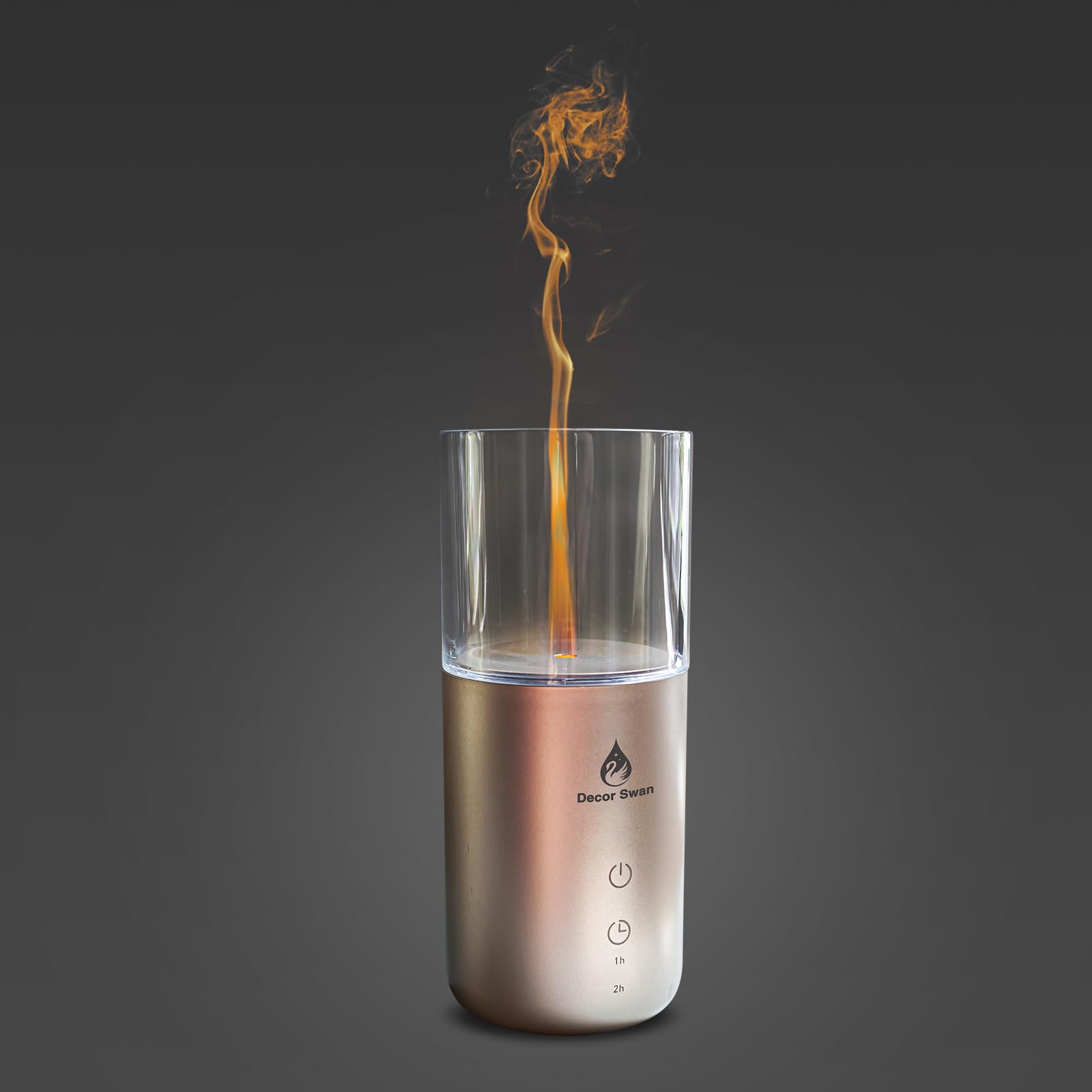 Rechargeable Swan Oil Diffuser with Candlelight - Aromatherapy for Home & Office