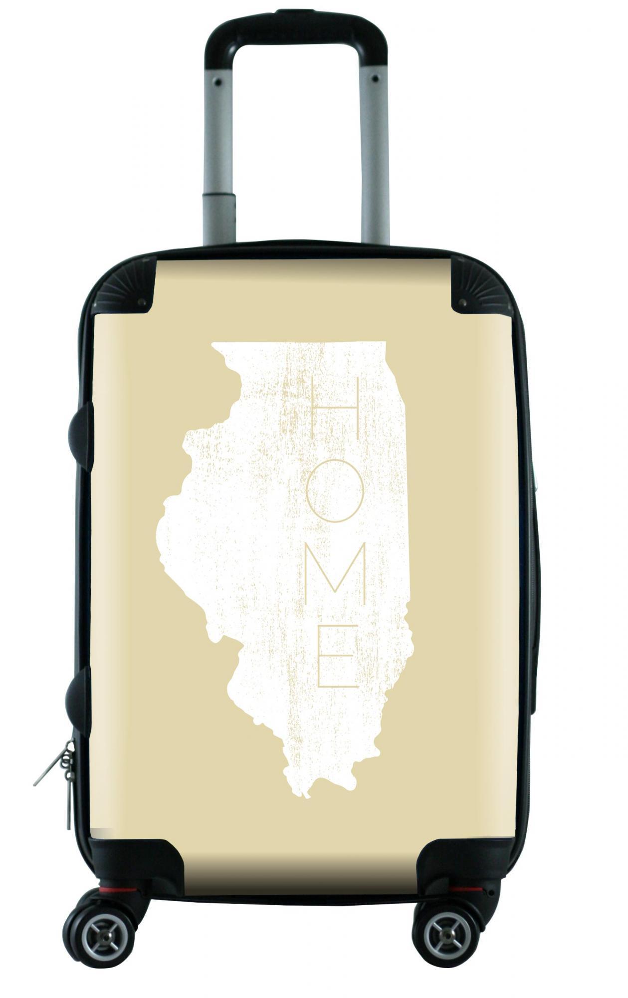 612 My Home State Illinois 20 Carry On Luggage - Lightweight Suitcase for Travel, Business Trips & Weekend Getaways