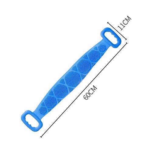 WROLY Silicone Body Scrubber Belt - Double Sided Exfoliating Shower Scrubber for Deep Cleansing, Replaces Bath Towel - Perfect for Spa, Home & Gym Use