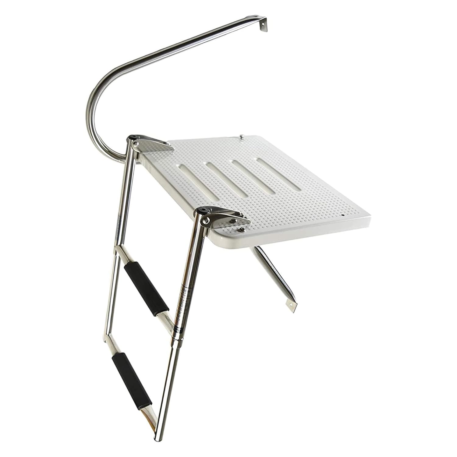 **MARINE CITY 304 Stainless Steel 2-Step Swim Platform Ladder for Boats | Telescoping Boat Ladder with Anti-Slip Steps & Electro-Polished Rails | Perfect for Yachts, Ships, and Marine Use | Easy Boarding & Safe Exit**