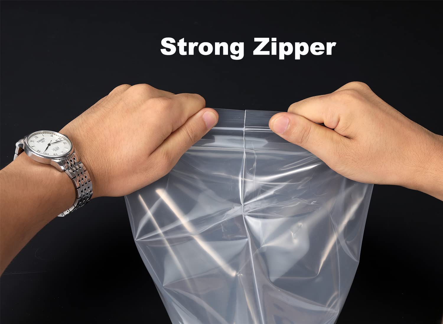 20 Pack 8x10 Inch 4 Mil Thick Clear Reclosable Zipper Bags - Heavy Duty Plastic Storage Bags for Photos, Cards, Snacks, Seeds & Small Items - Airtight Seal for Organization & Protection