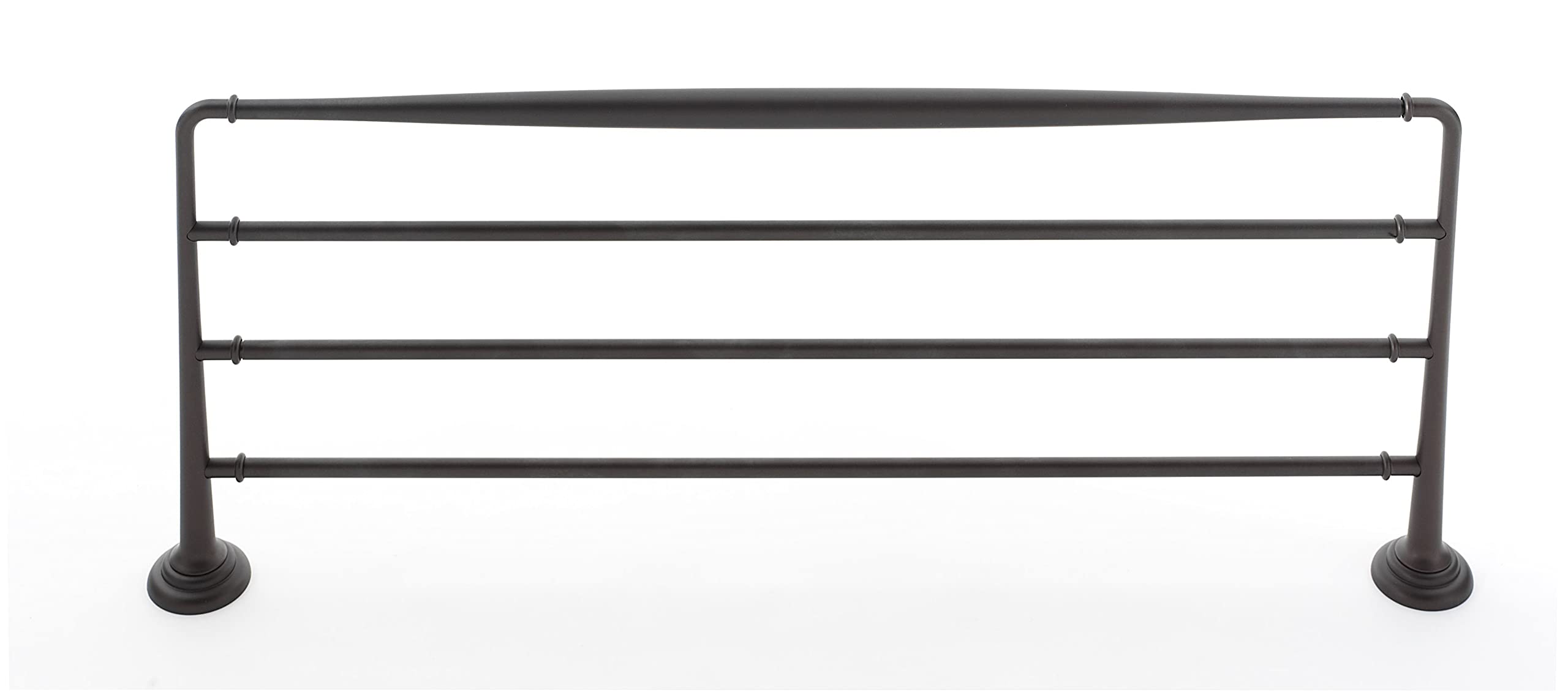 Polished Brass Wall Mounted Towel Rack - Bathroom & Kitchen Organizer for Hand Towels, Dish Towels & Washcloths | Rust-Resistant & Space-Saving Design