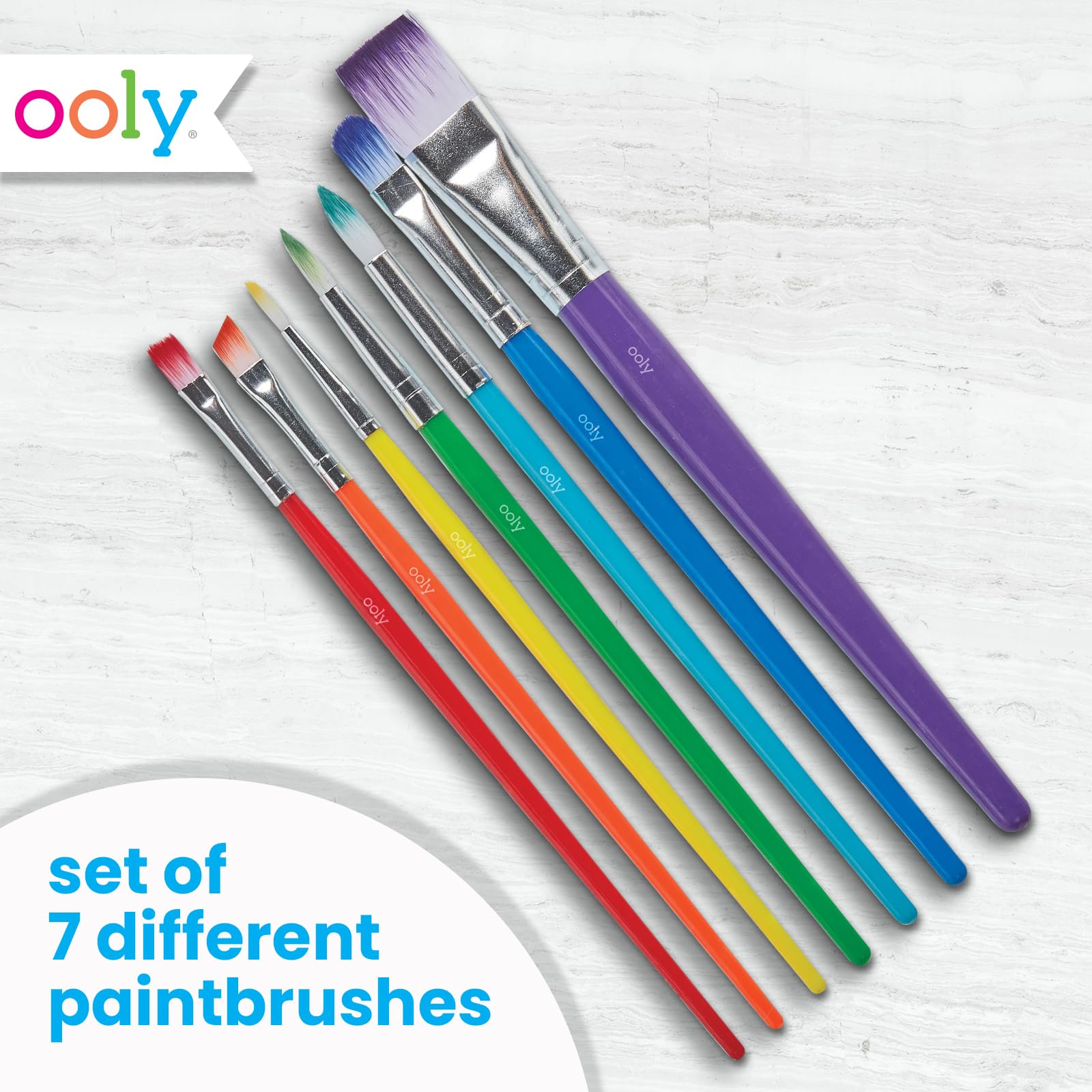 Ooly Lil' Watercolor Complete Bundle - 36 Color Pods, 7 Easy Dry Paint Brushes, 20-Sheet 200 GSM Paint Pad | Kids Art Supplies for Easter, Birthday & DIY Craft Activities