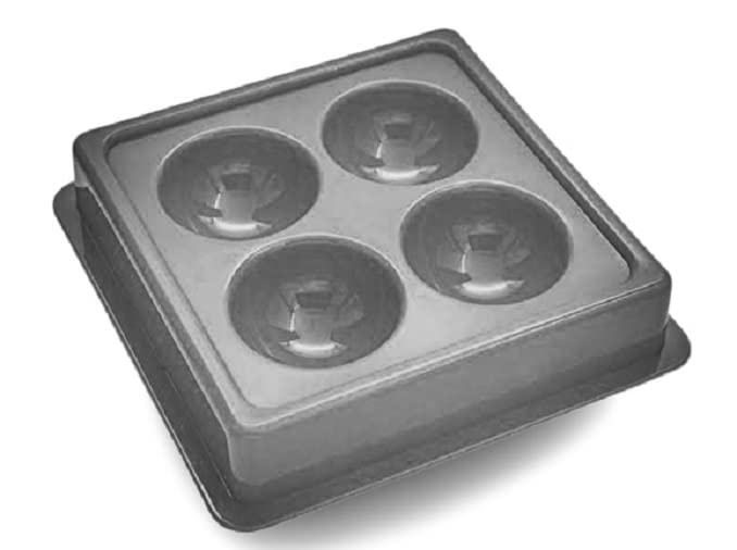 Elecsera 4-Piece Black Plastic Facial Cosmetic Tool Tray Set - Washable & Durable for Salon, Spa & Home Skincare Use