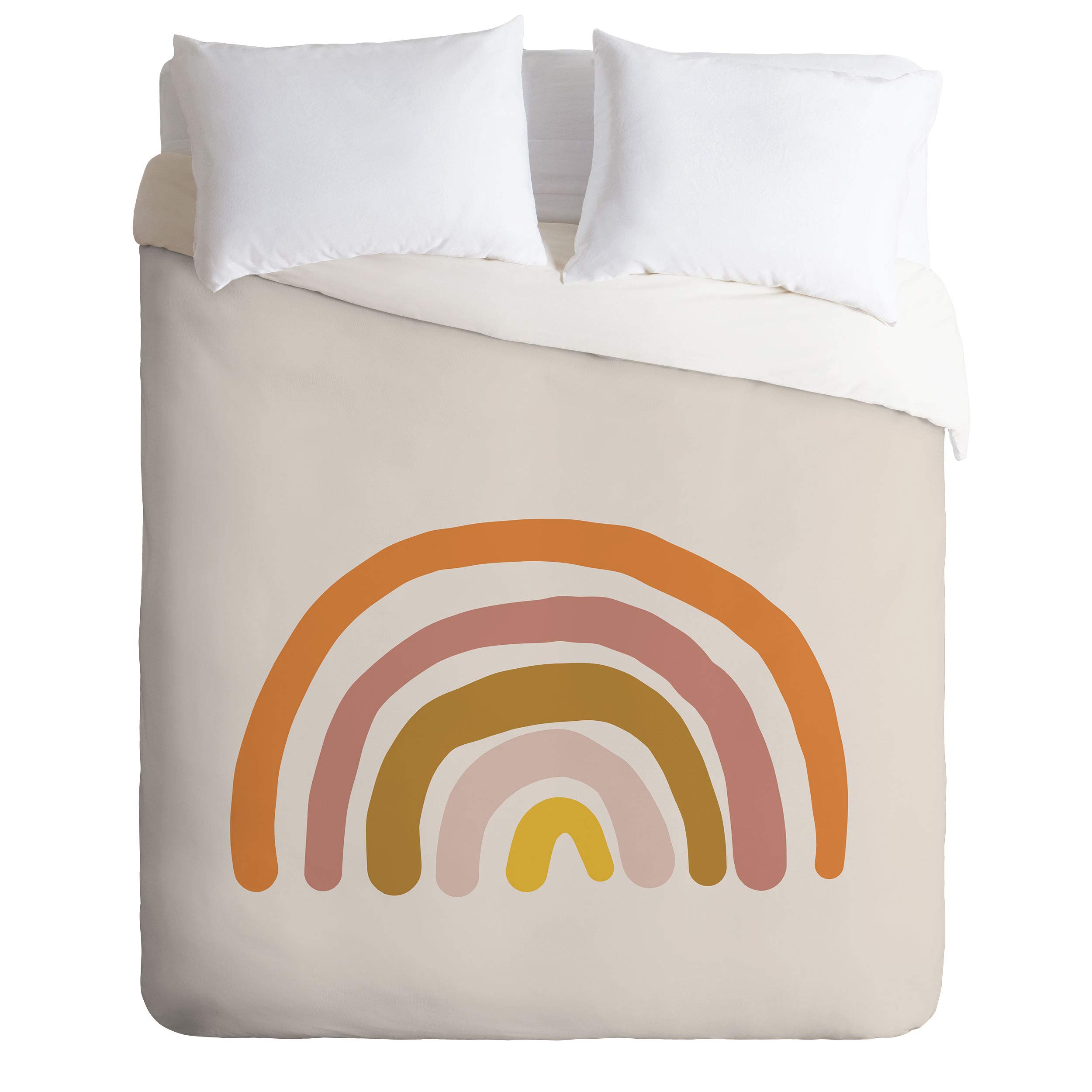 Urban Wild Rainbow Duvet Cover Set with Pillow Shams for Bedroom Decor