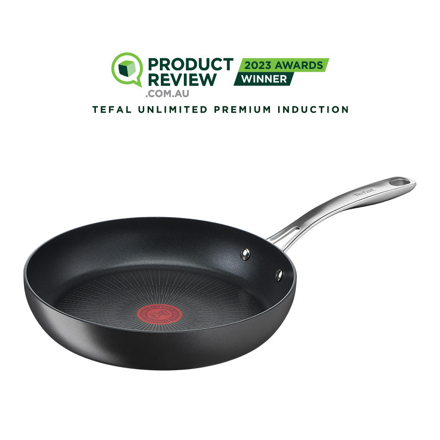 Tefal Unlimited Premium Non Stick Induction Frypan 24cm - Professional Cookware for Home Chefs - Perfect for Frying, Searing & Sauteing in Modern Kitchens