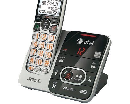 AT&T CRL32102 Cordless Phone with 2 CRL30102 Handsets - Expandable Home Office Phone System for Clear Calls & Long Range