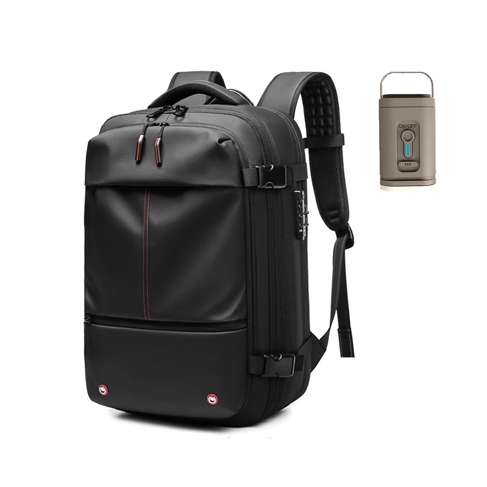 Vacuum Compression Travel Backpack - Waterproof Anti-Theft Carry-On Laptop Backpack with Air Pump for Men, Perfect for Hiking, Flight & Business Trips