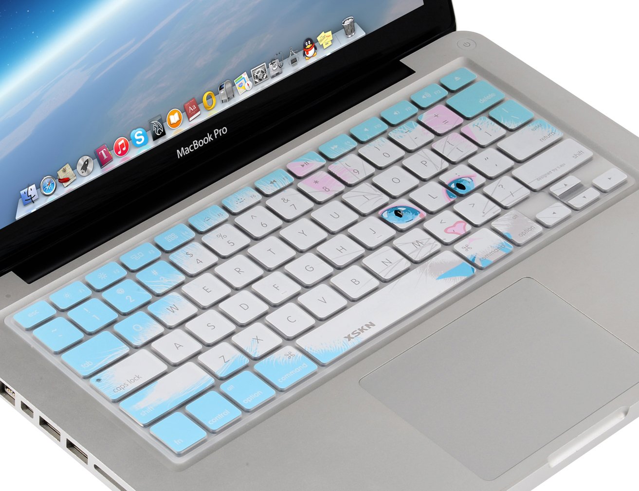 Durable Ultrathin Silicone Keyboard Cover for MacBook Pro 13 15 17 Inch - US Layout, Blue | Cat-Themed Lazy Design | Perfect for Work, Study & Coffee Shop Use