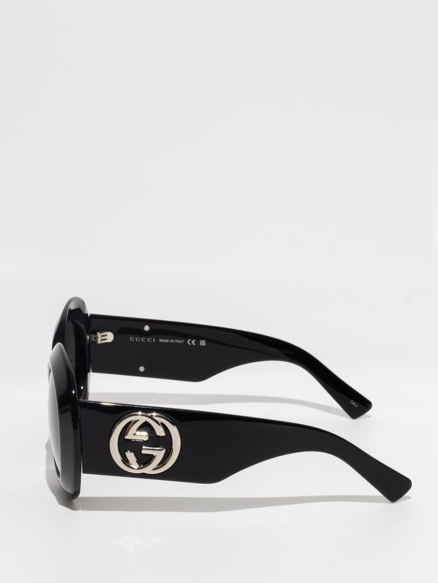 GUCCI GG1647S 007 Black Sunglasses for Women - Luxury Designer Shades for Fashion, Beach & Outdoor Activities