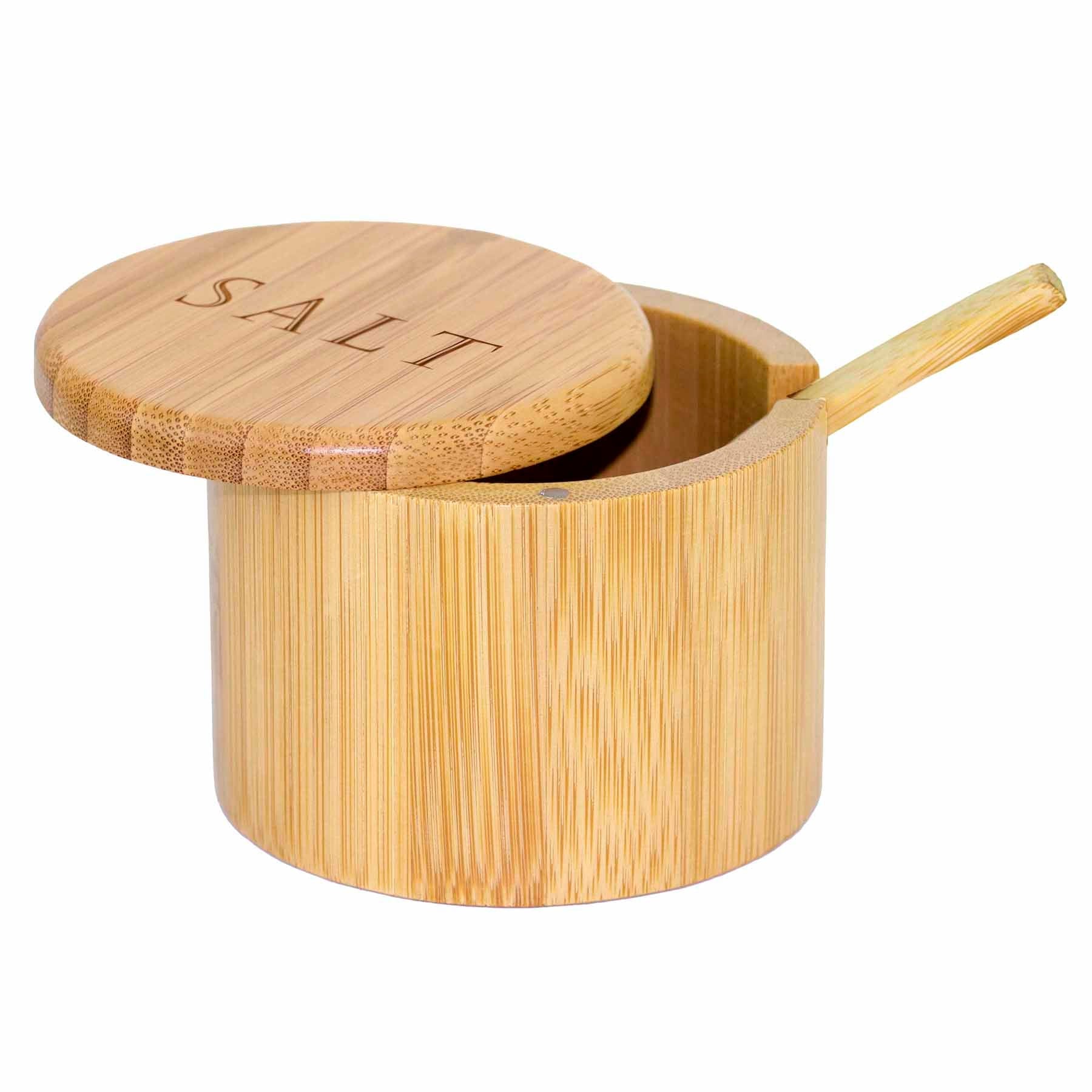 Engraved Little Dipper Salt Cellar with Spoon - Premium Ceramic Salt Box for Cooking & Baking - Perfect for Kitchen, Dining Table & Gift Giving