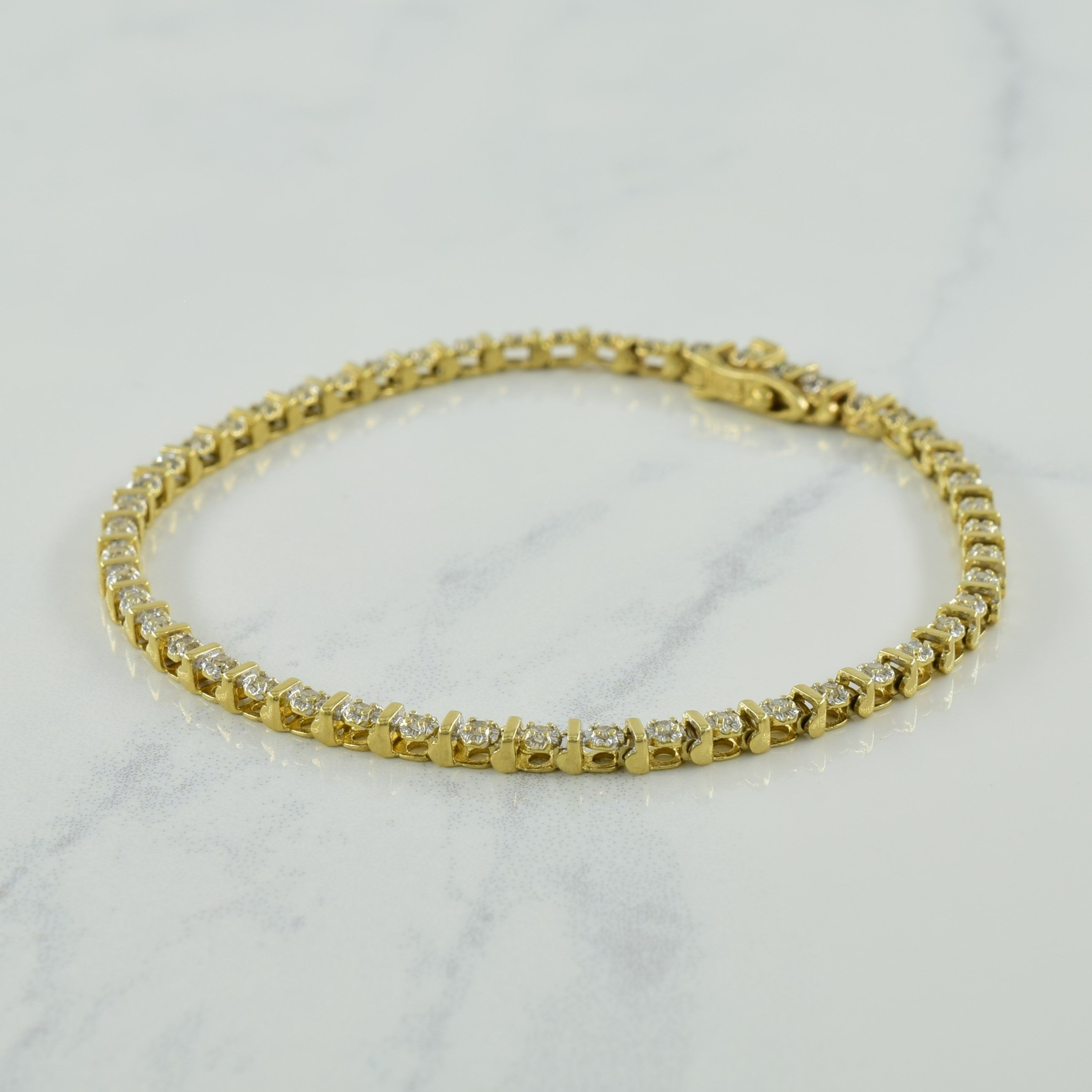 Elegant 0.50ctw Diamond Tennis Bracelet for Women - 7.5 Inch Sterling Silver | Perfect for Weddings, Anniversaries & Special Occasions