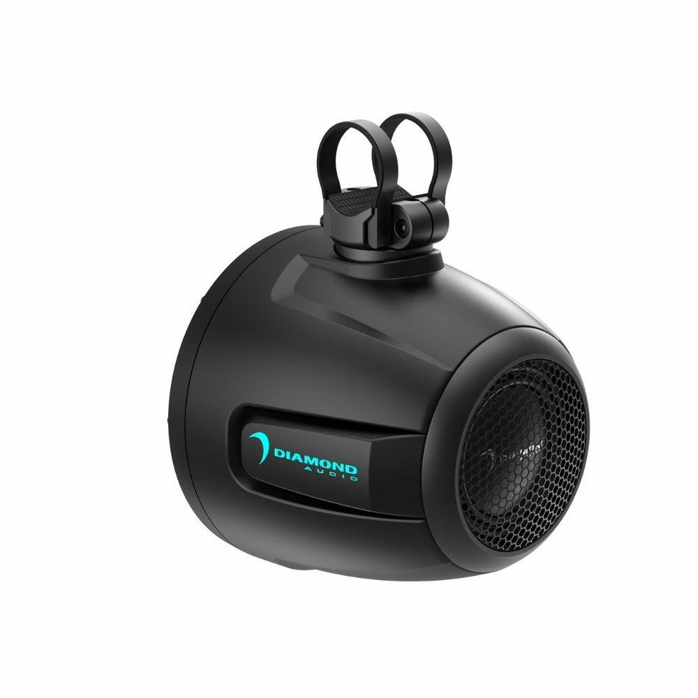 Diamond Audio POD8F4B 8 Inch 2-Way Marine Tower Speaker - 700W Peak (350W RMS) Waterproof Boat Speakers - Black - Perfect for Boats, Yachts & Outdoor Marine Audio Systems