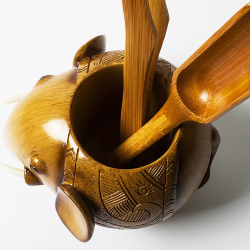 Elephant Tea Set - 6-Piece Ceramic Tea Infuser & Cup Set with Elephant Design, Perfect for Loose Leaf Tea, Home, Office, or Gift Giving