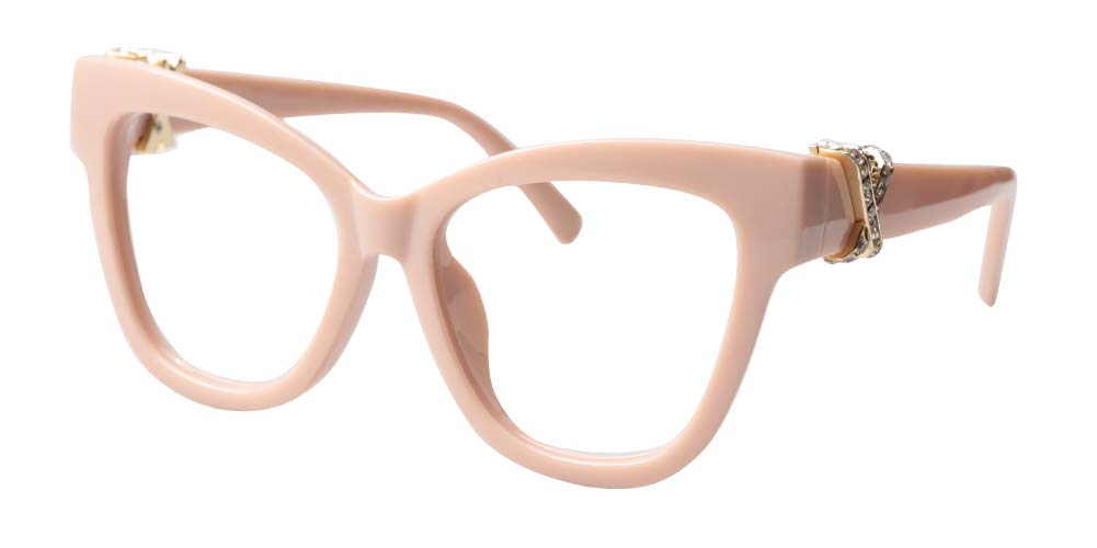 SOOLALA Blue Light Blocking Reading Glasses for Women - Stylish Butterfly Frame with Shiny Rhinestones - Perfect for Computer Work, Reading & Fashion Accessories