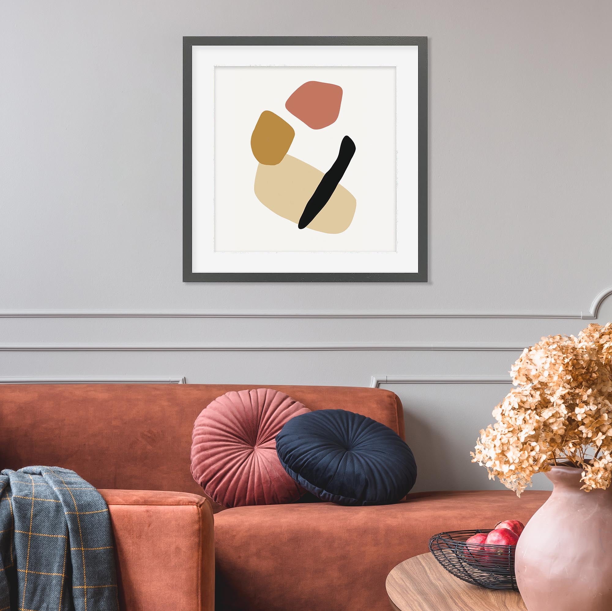 Tribal Shapes Framed Wall Art - Handcrafted Ethnic Home Decor for Living Room, Bedroom & Office | Perfect for Boho, African & Native American Style Interiors